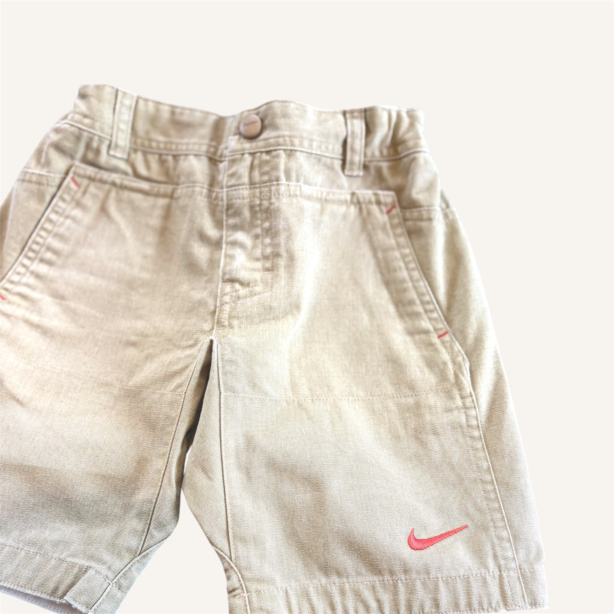 Nike Tan Canvas Style Y2K Shorts (2-3T)