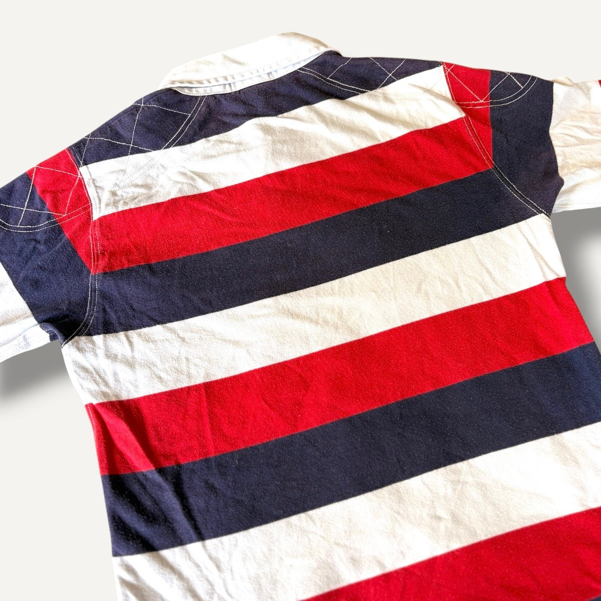 Polo Ralph Lauren Red, White & Navy Striped Rugby Jersey (8)