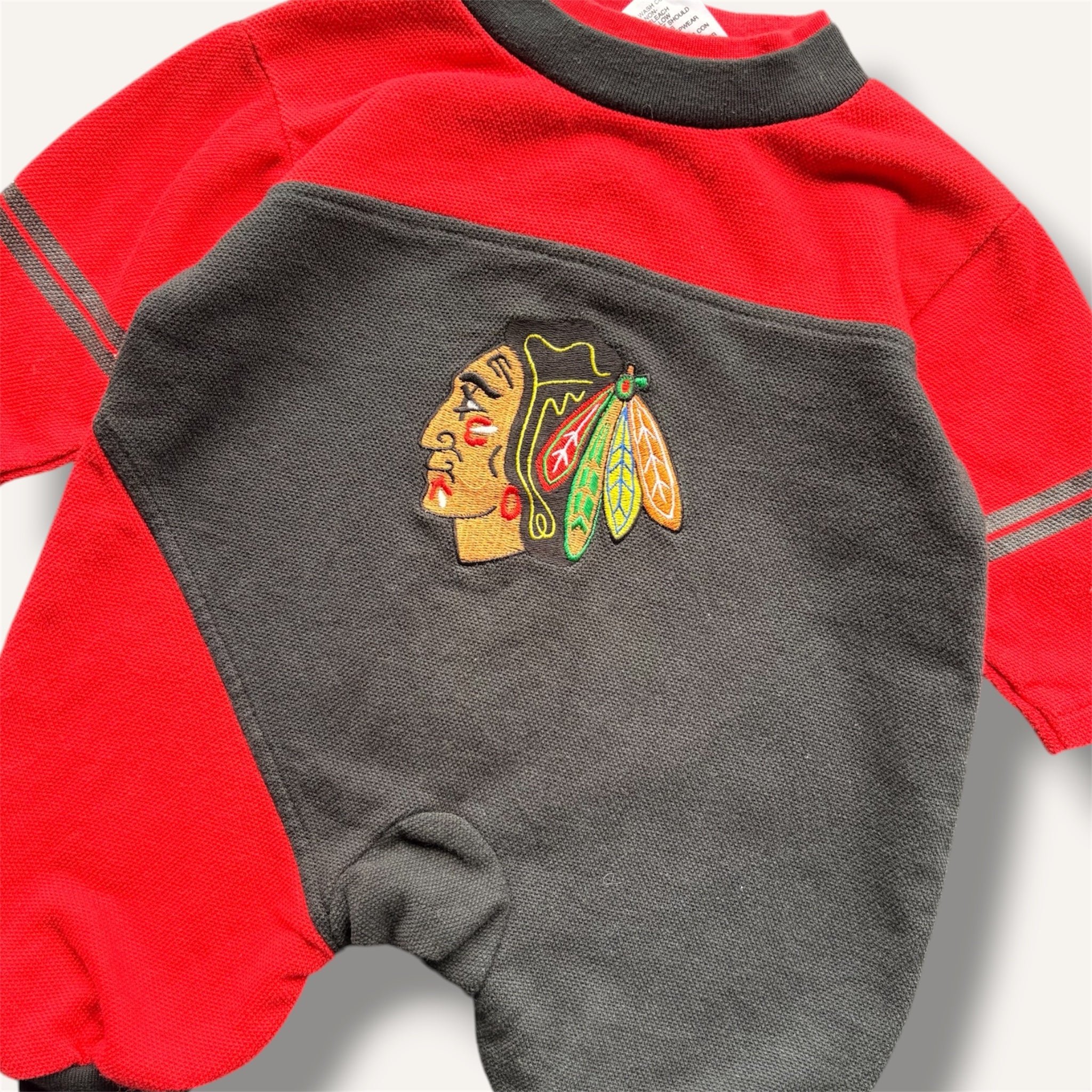 Vintage NFL Blackhawks Winter Romper (3/6M)