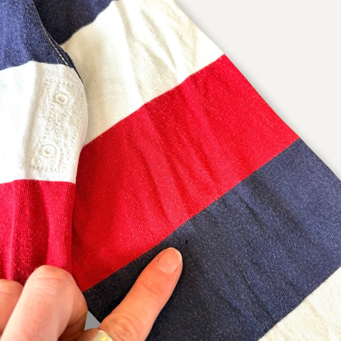 Polo Ralph Lauren Red, White & Navy Striped Rugby Jersey (8)
