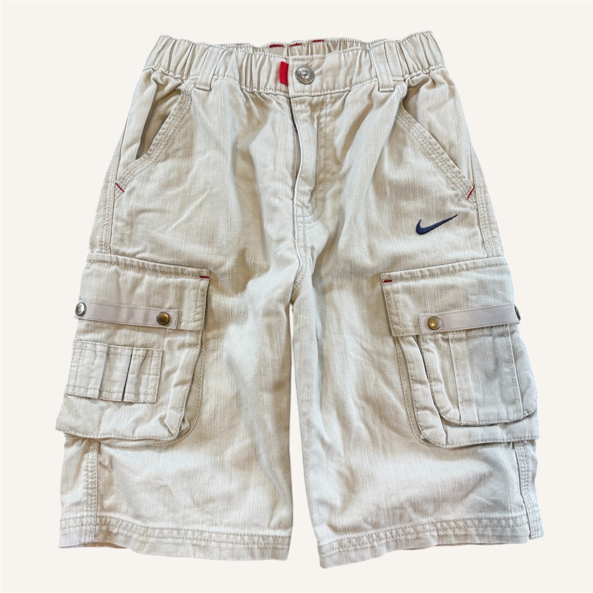 Nike Light Beige Denim Y2K Cargo Shorts (6/7)
