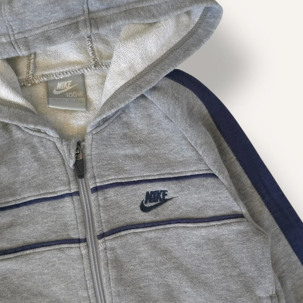 Y2K Nike Grey and Navy Zippy Hoodie (5/6)