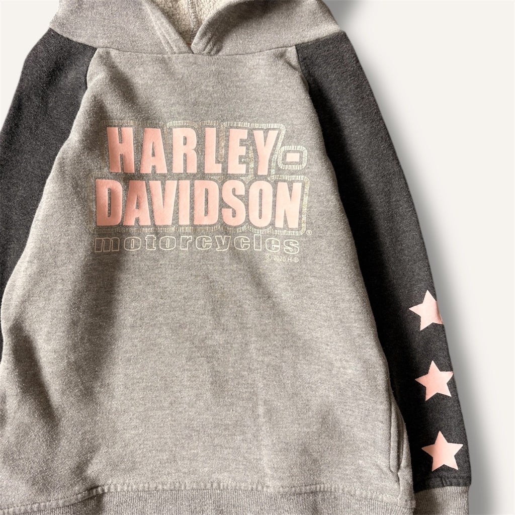 Harley Davidson Grey & Pink Star Hoodie (6)