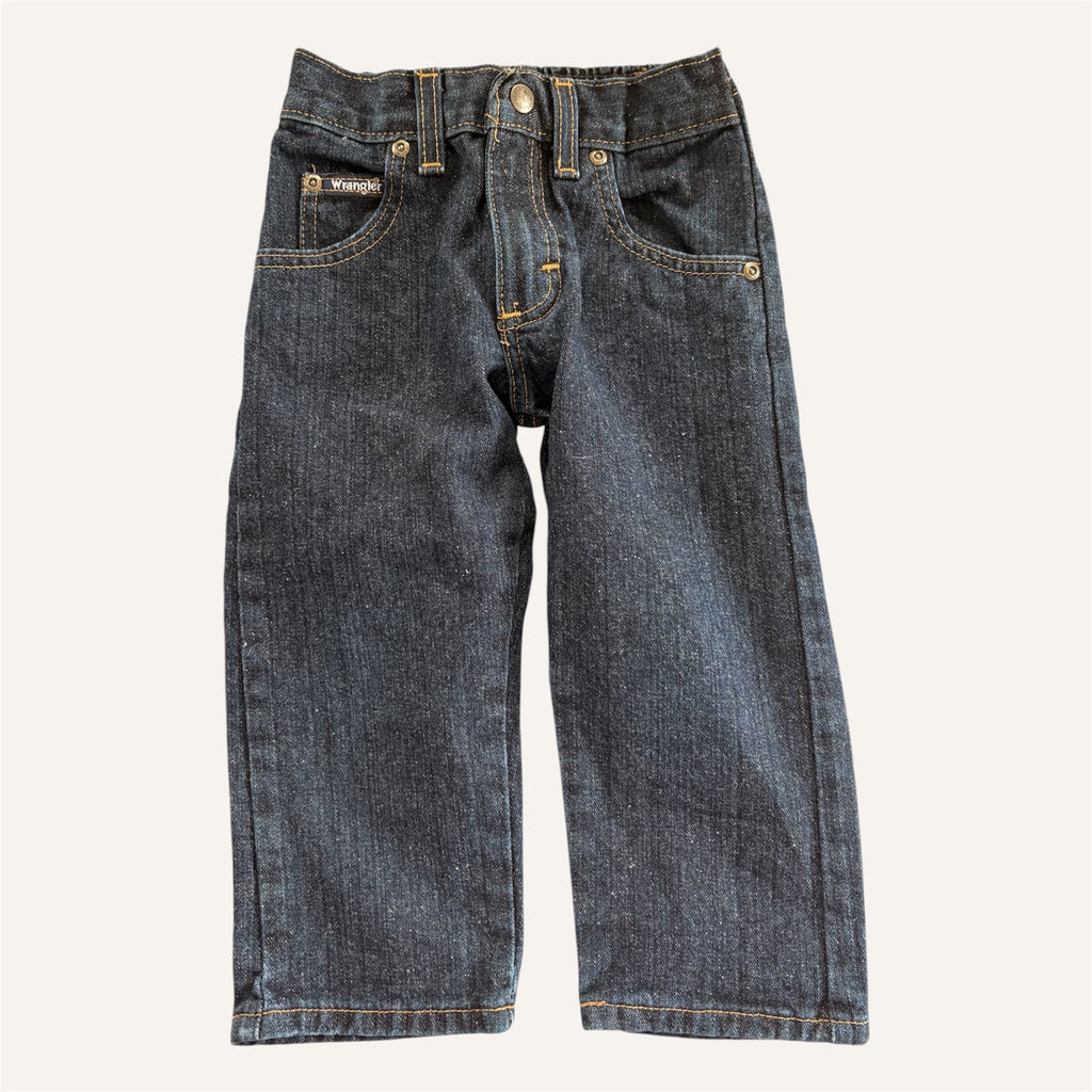 Wrangler Straight Leg Dark Wash Denim Jeans (3T)