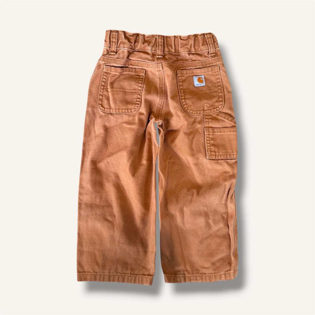 Carhartt Classic Tan Workwear Pants, Fabric Logo (2T)