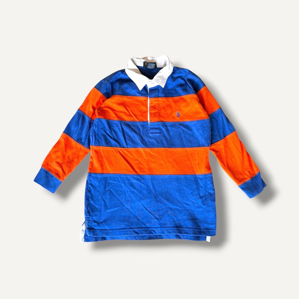 Polo Ralph Lauren Blue & Orange Striped Rugby Jersey (6)
