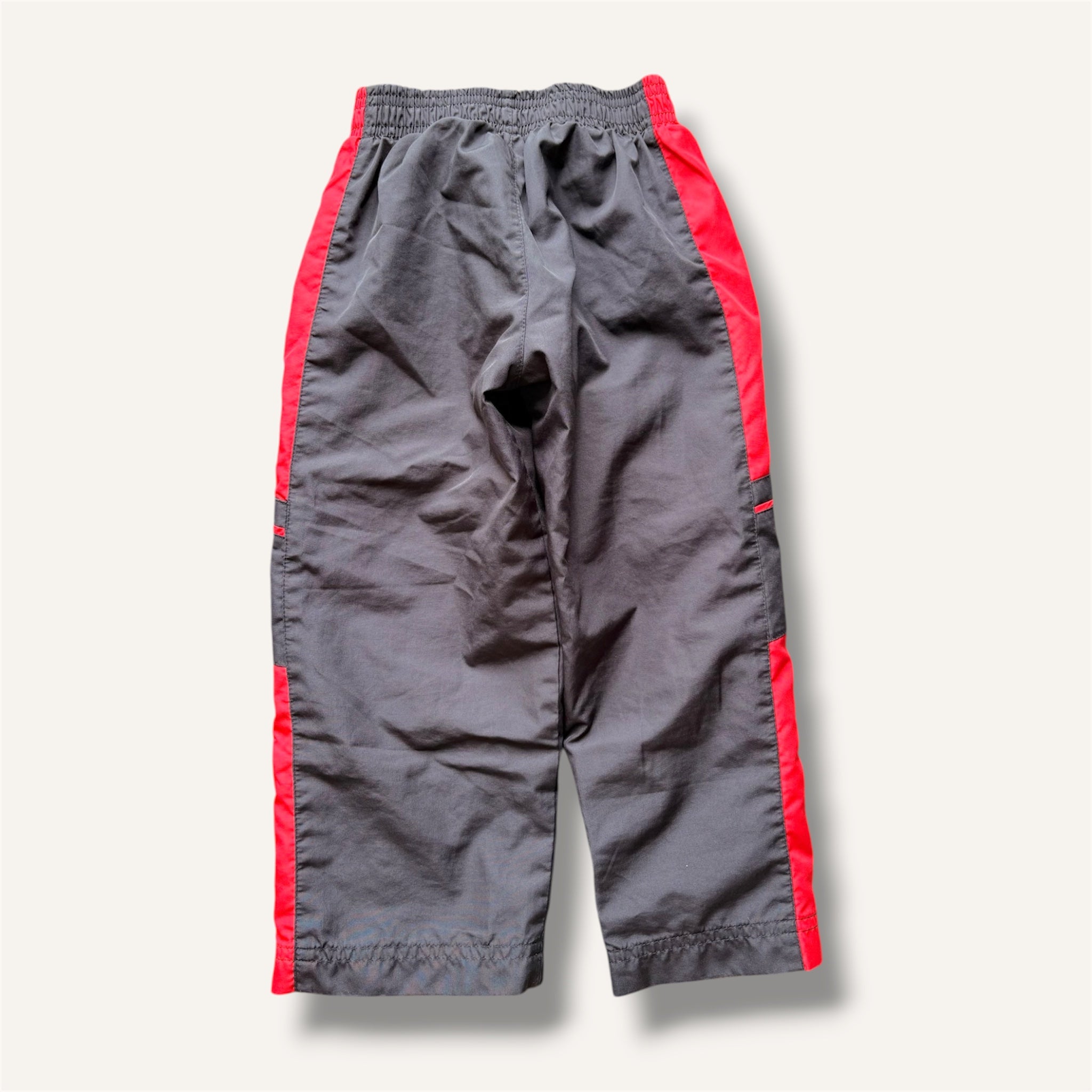 Y2K Nike Windbreaker Pants Red & Black (3T)