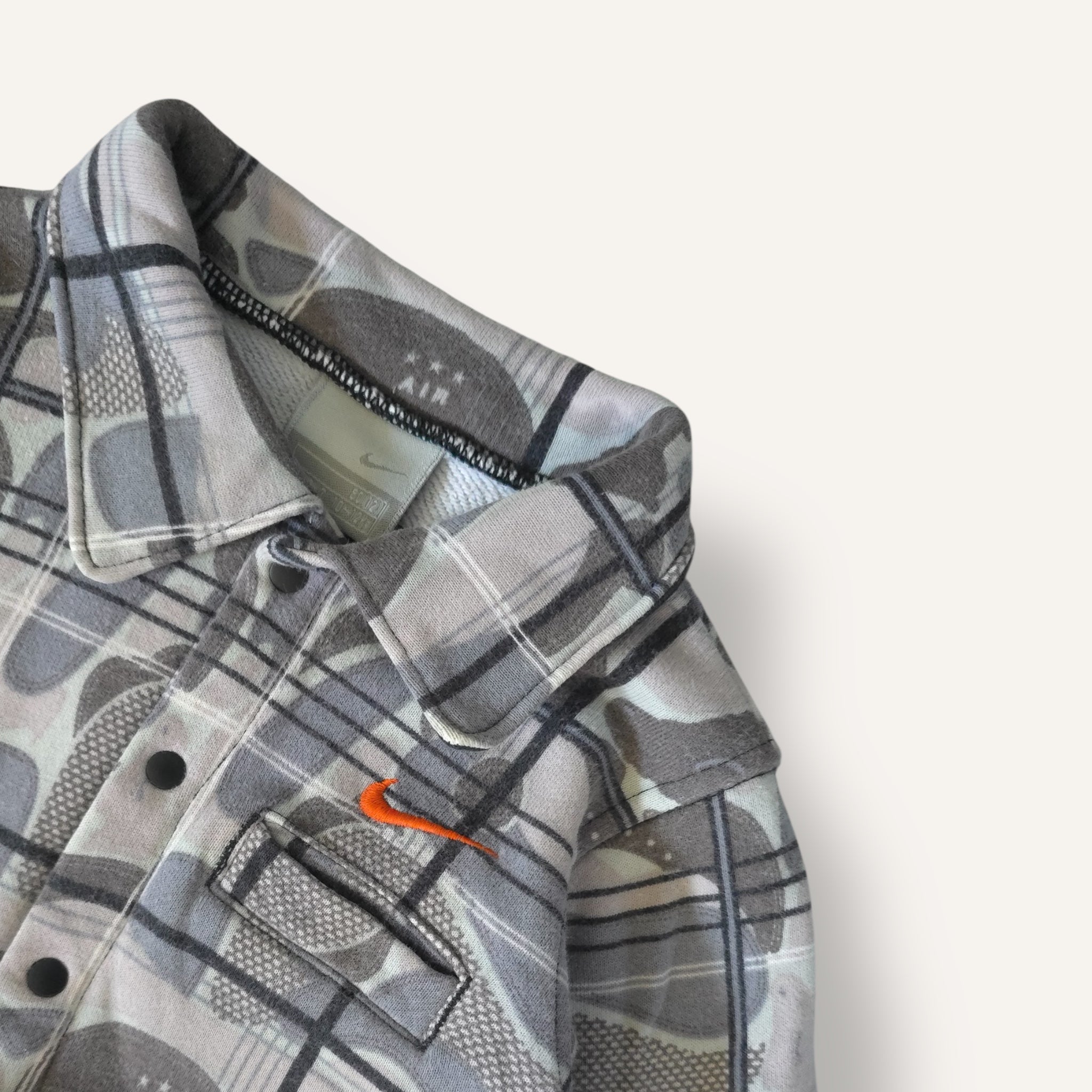 Y2K Nike Grey Toned Plaid Romper (1-2T)