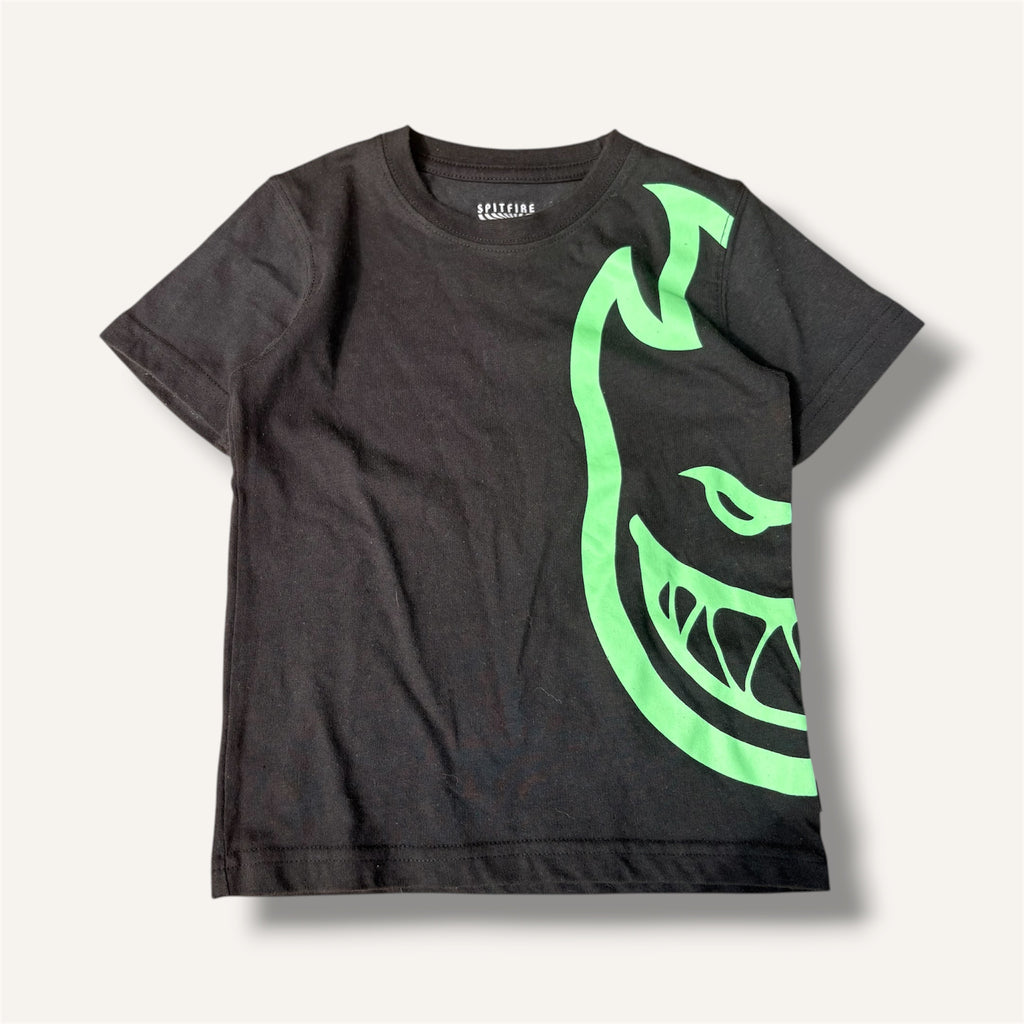 Spitfire Black & Neon Green Graphic T-shirt (4T)