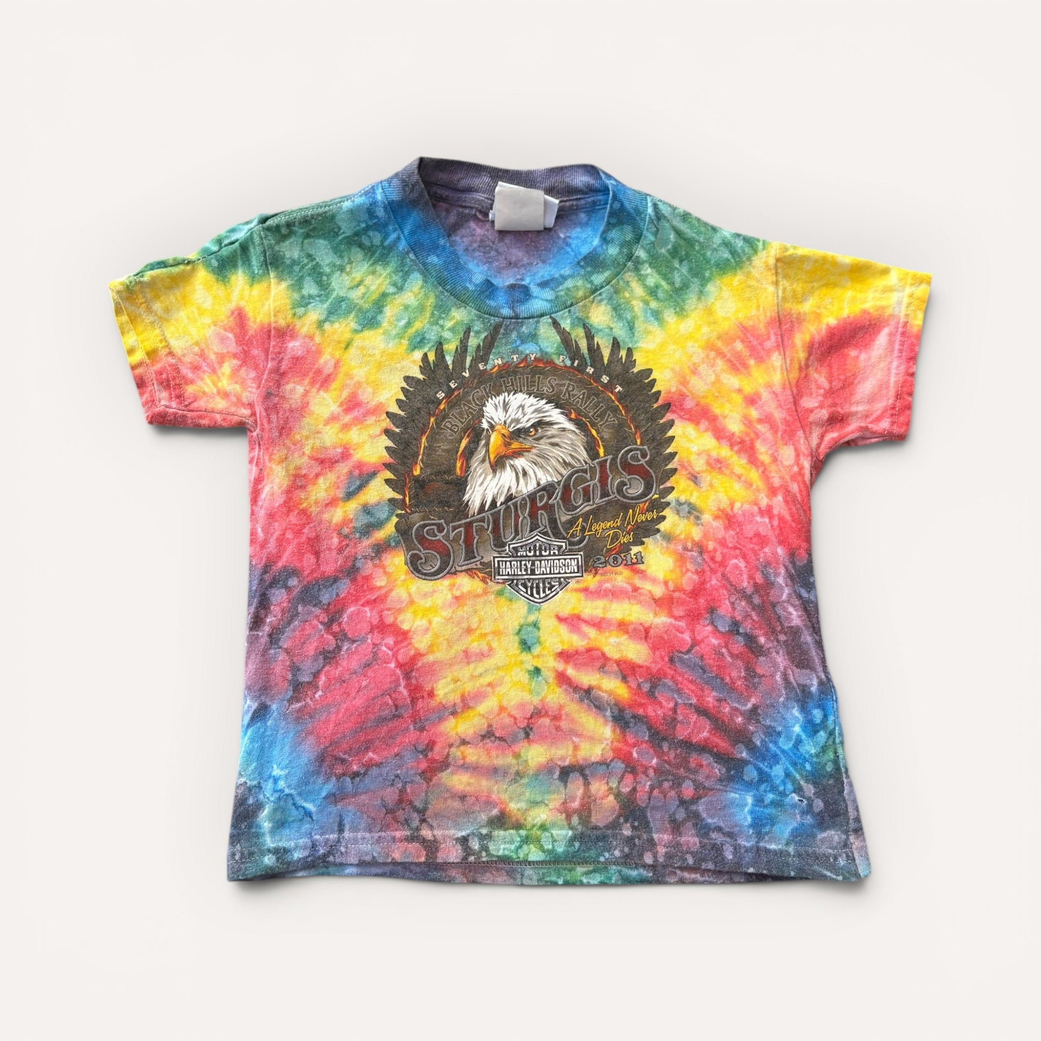 Vintage Harley Davidson Tie Dye Black Hills T-shirt (2-4)