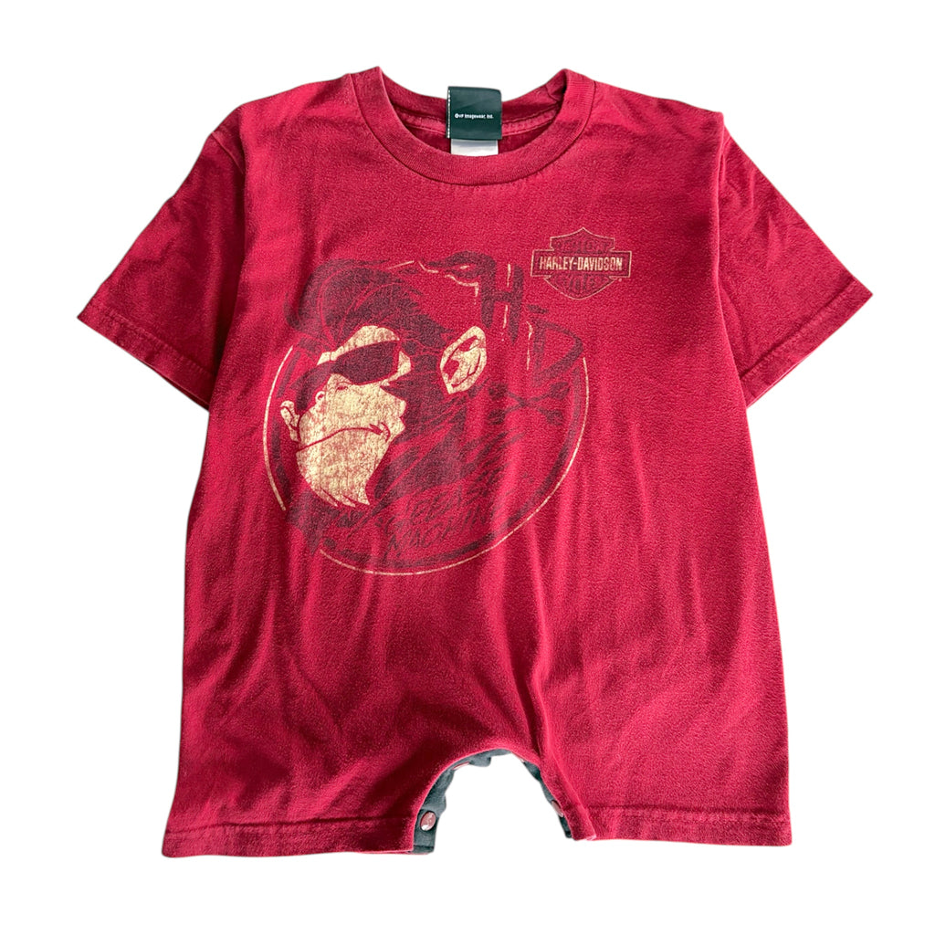 Burgundy Harley Davidson Reckless Romper (3T)