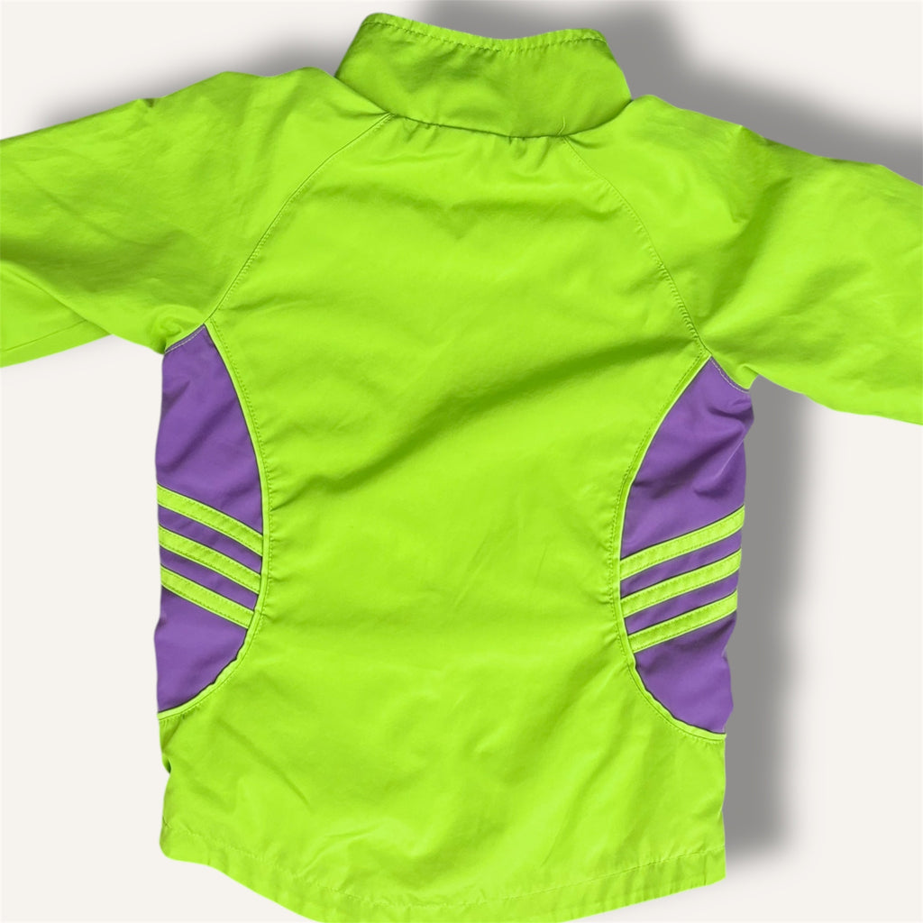 Adidas Fluro Green & Lilac Windbreaker Jacket (4T)