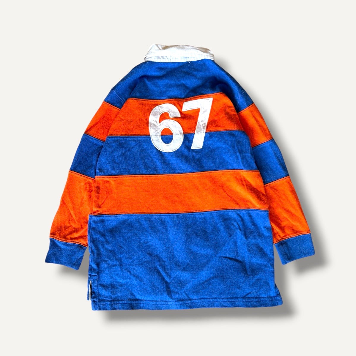 Polo Ralph Lauren Blue & Orange Striped Rugby Jersey (6)