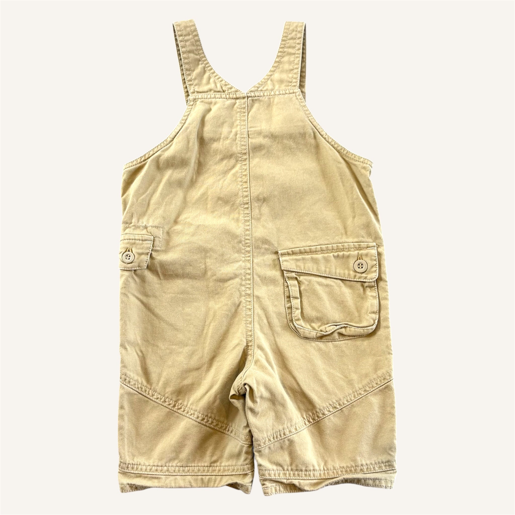 Nike Beige Y2K Cargo Style Shortalls (1-2T)