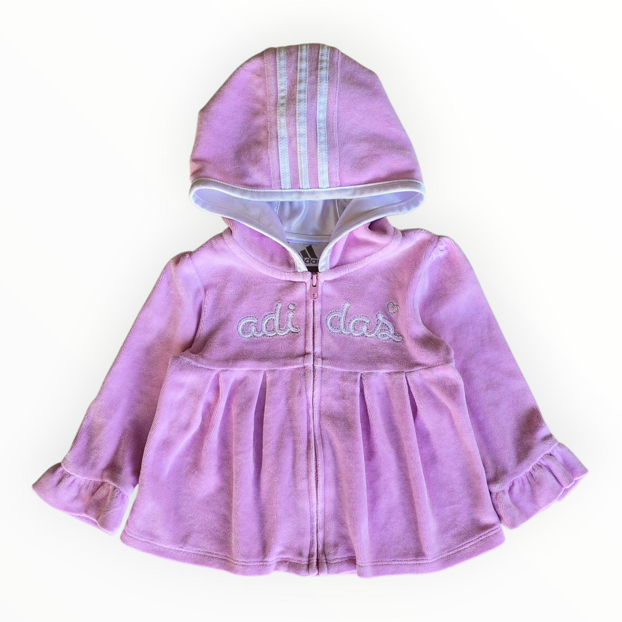 Adidas Velour Hoodie (6/12M)