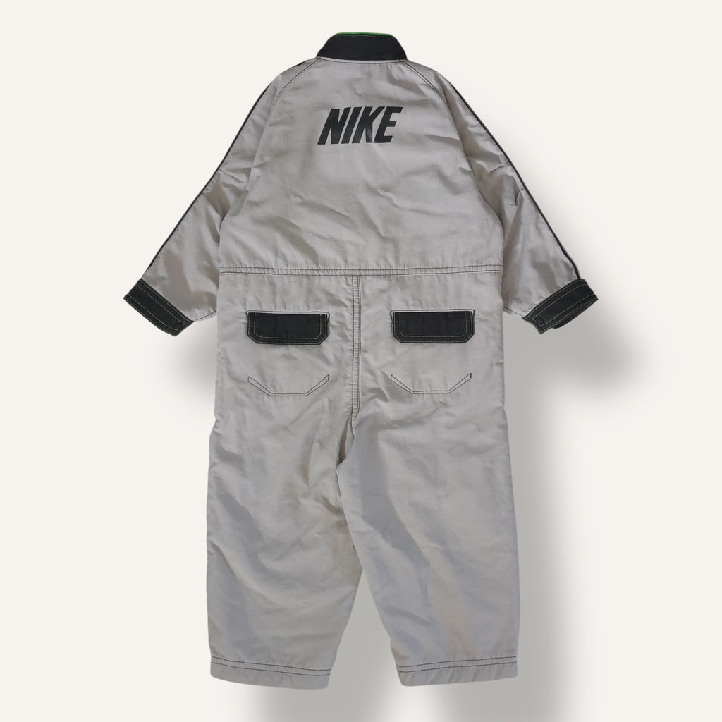 Y2K Nike Grey and Green Aviator Suit (2T)