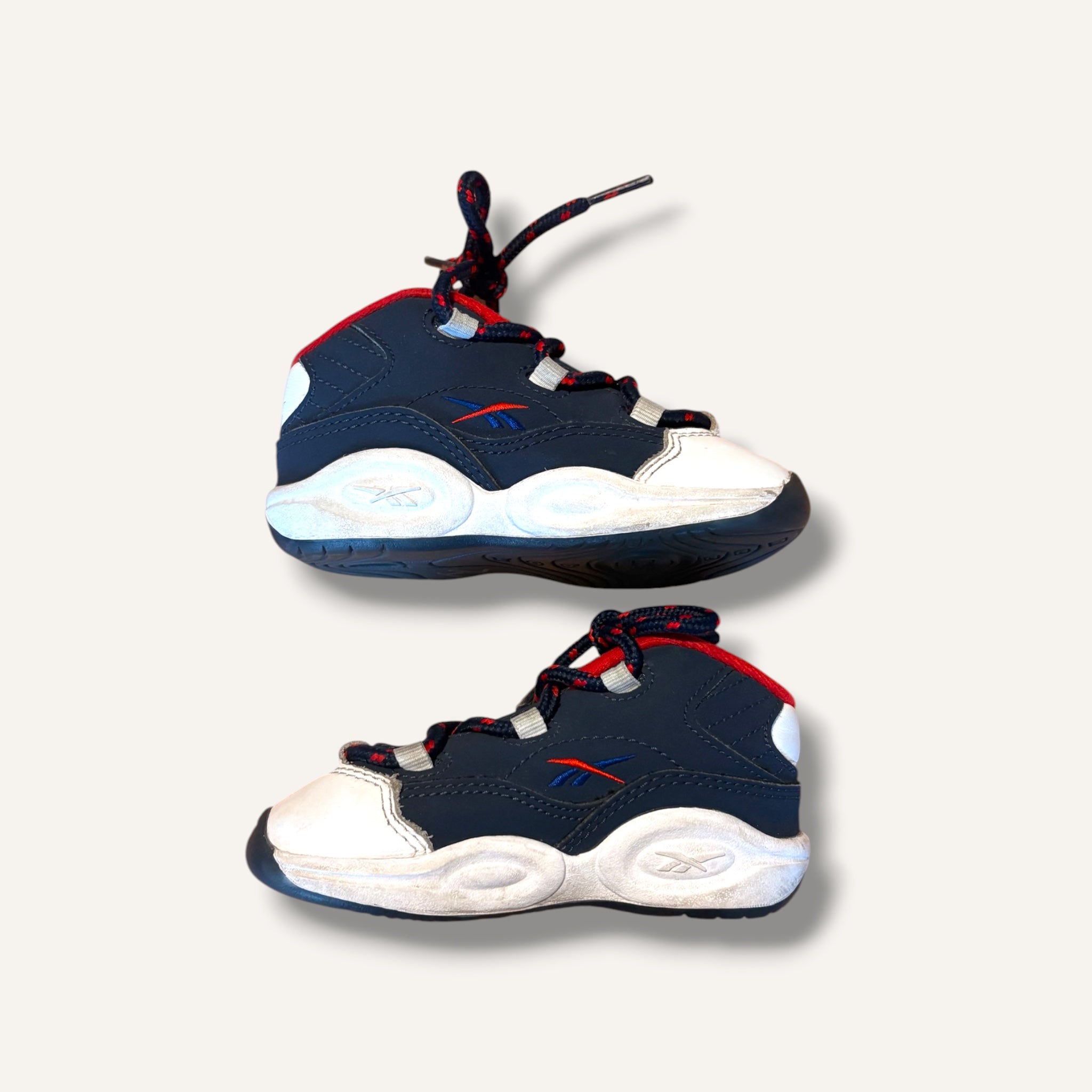Navy and White Reebok Shoes (7C)
