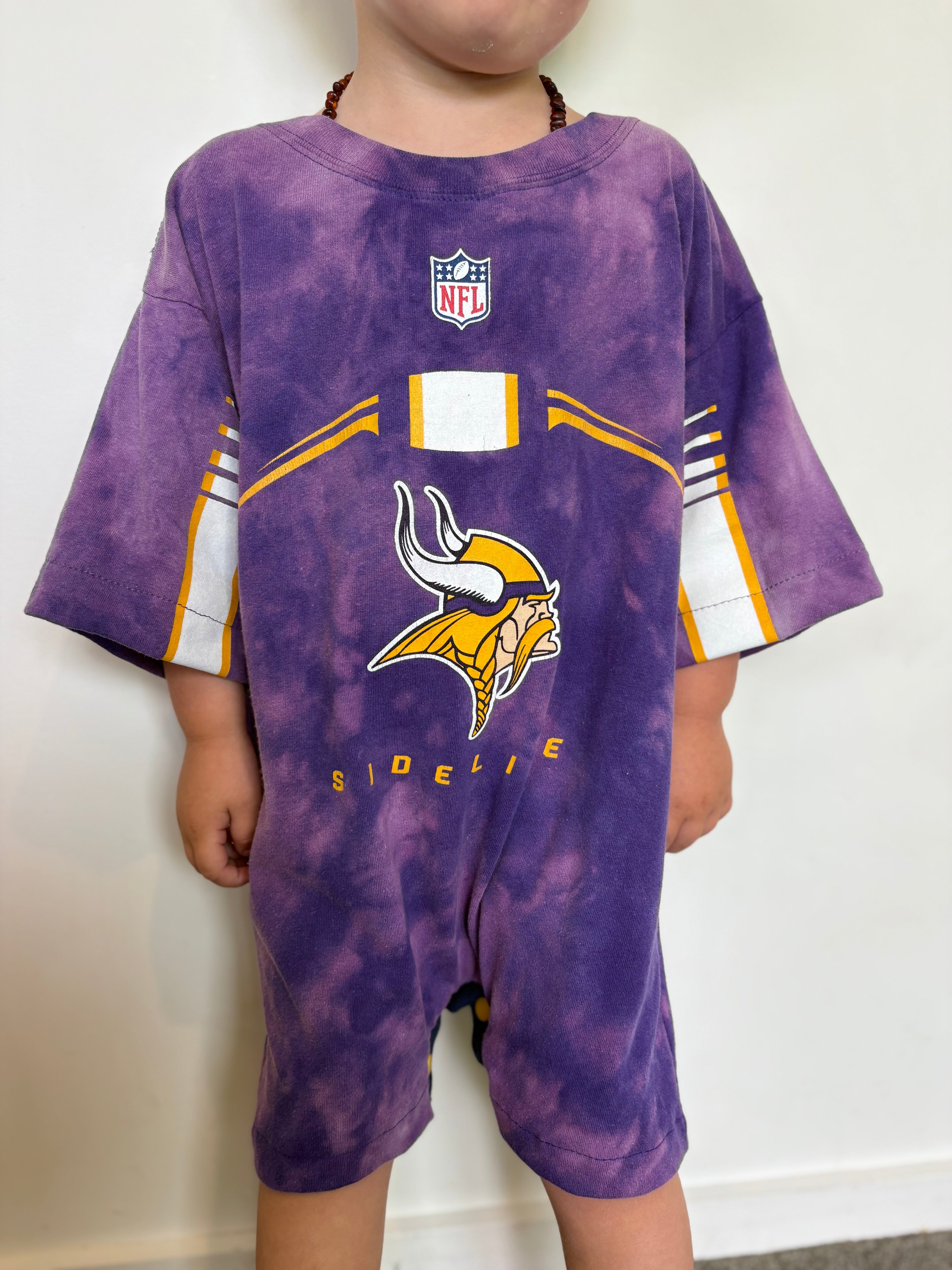 Tie Dye Vikings Reckless Romper (3T).