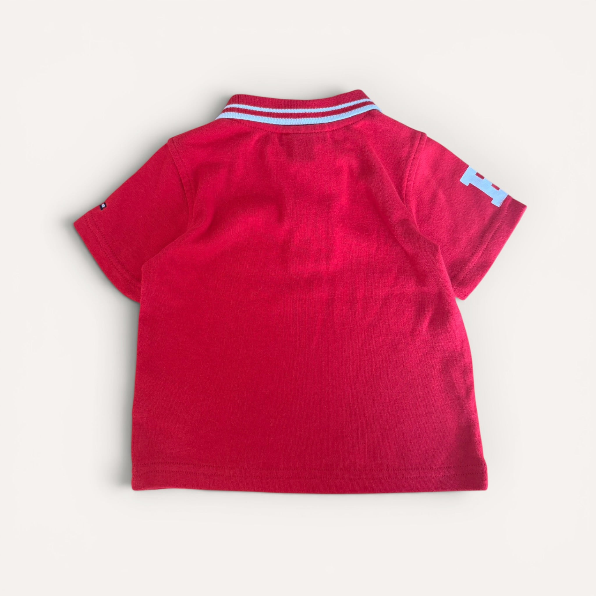 Red Tommy Hilfger Polo Shirt (6/12M)