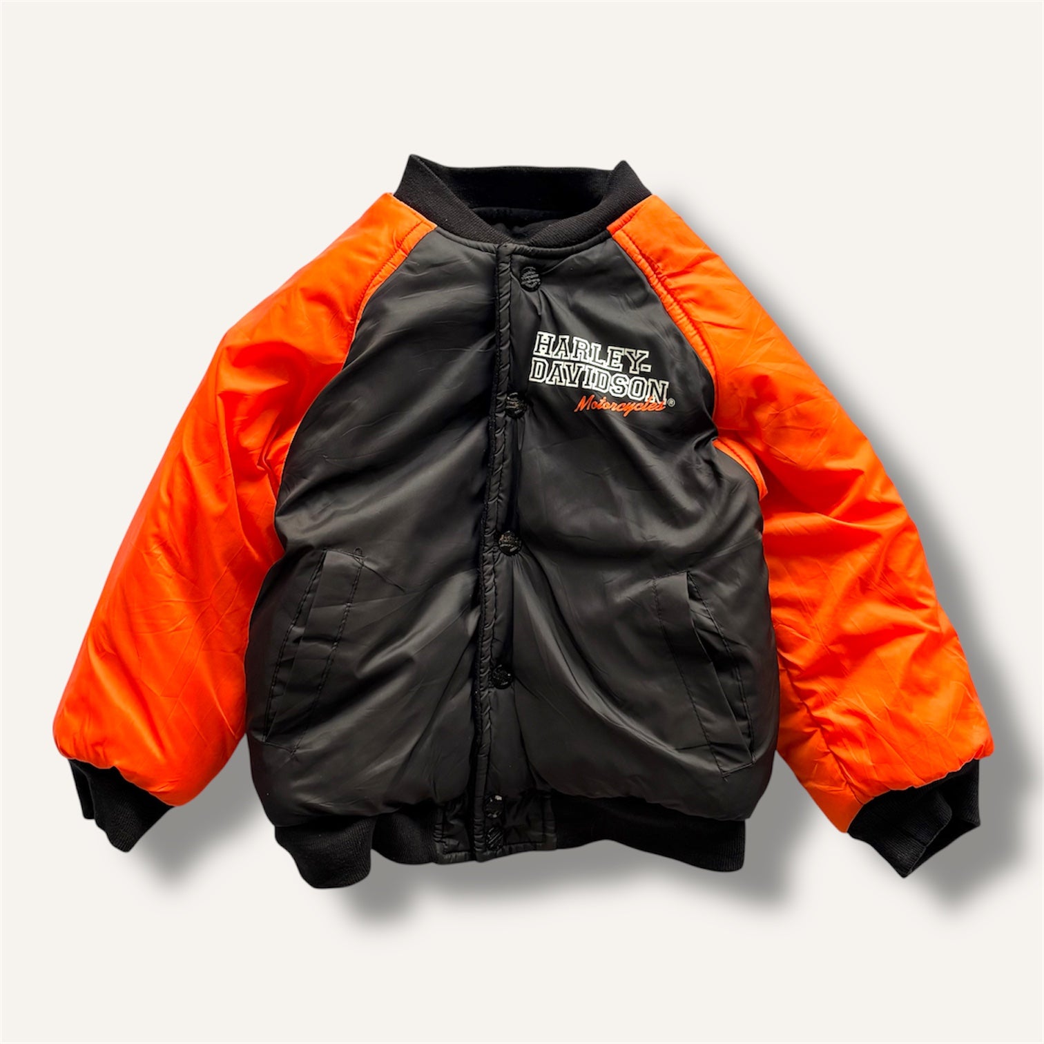 Harley Davidson  Double sided Leather Bomber and Puffer style Jacket (5/6)