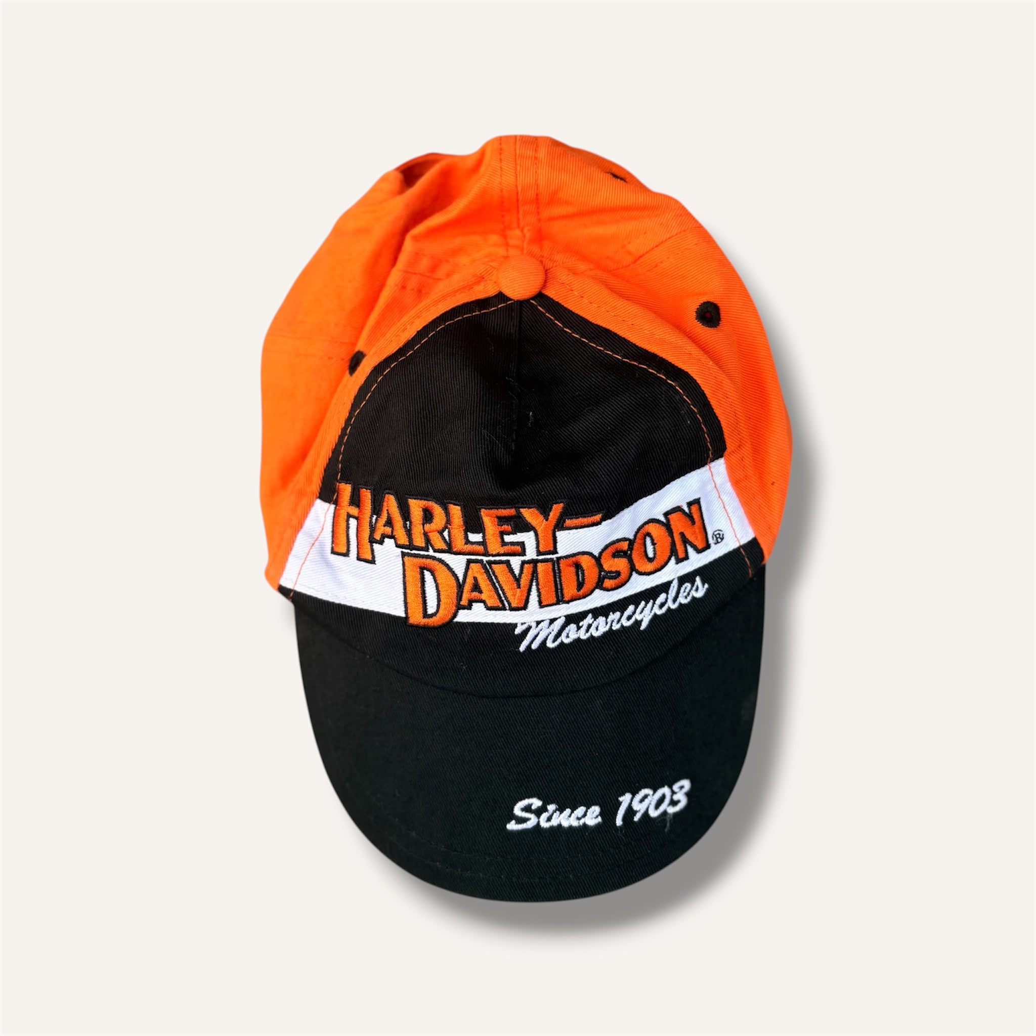 Harley Davidson Orange & Black Hat (Toddler)