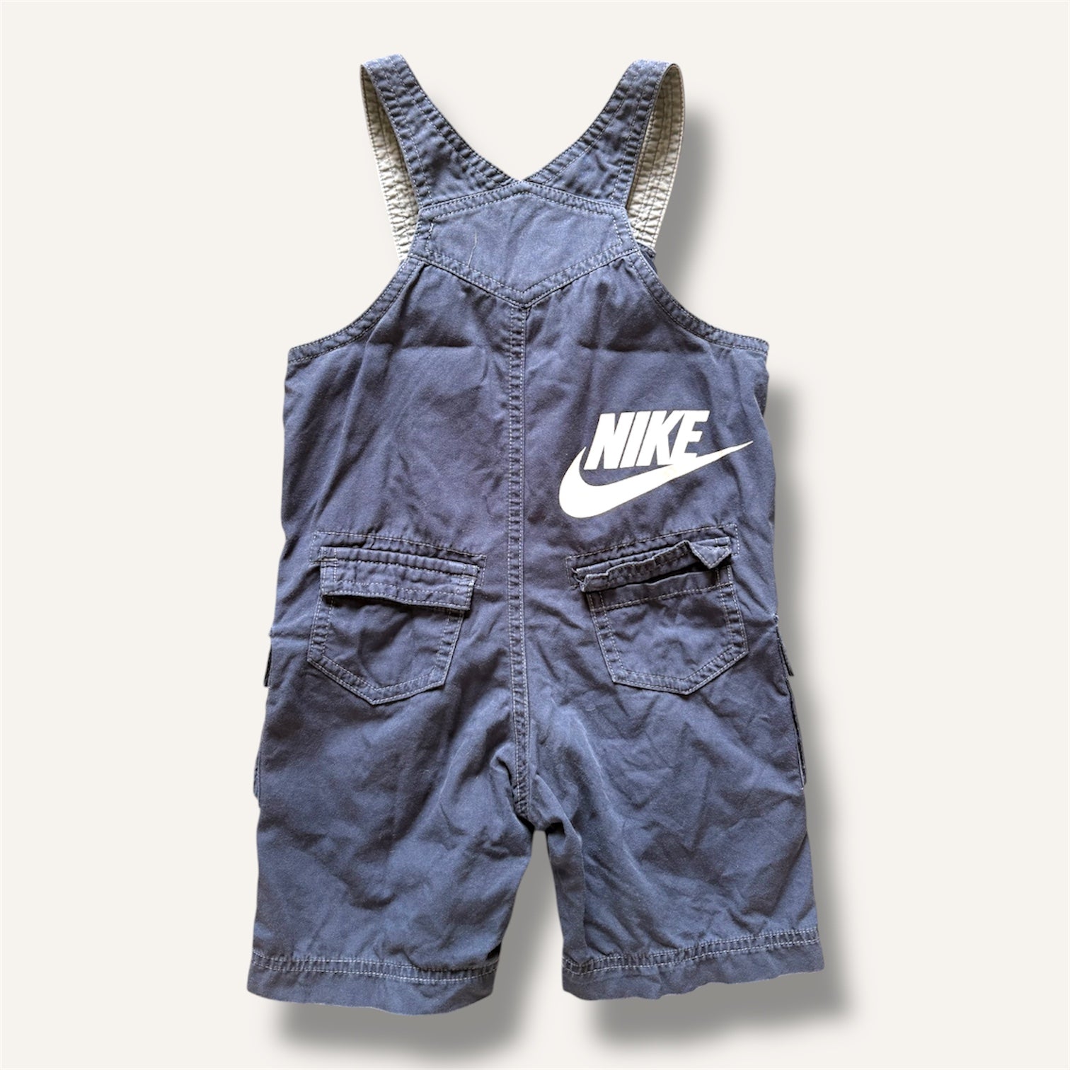 Y2K Navy Cargo Nike Shortalls (1-2T)