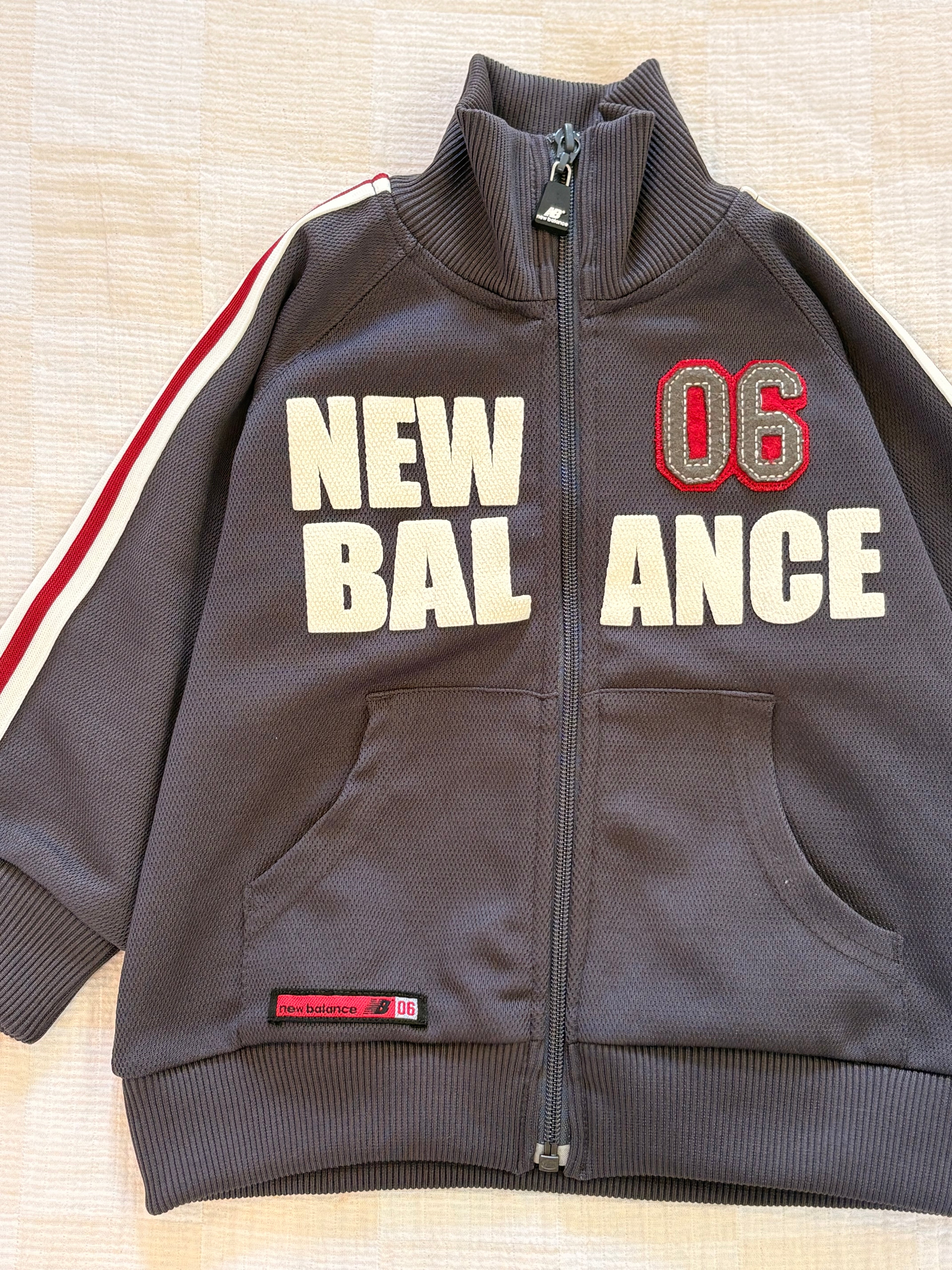 New Balance Charcoal Grey & Burgundy Tracksuit Set (18/24M)