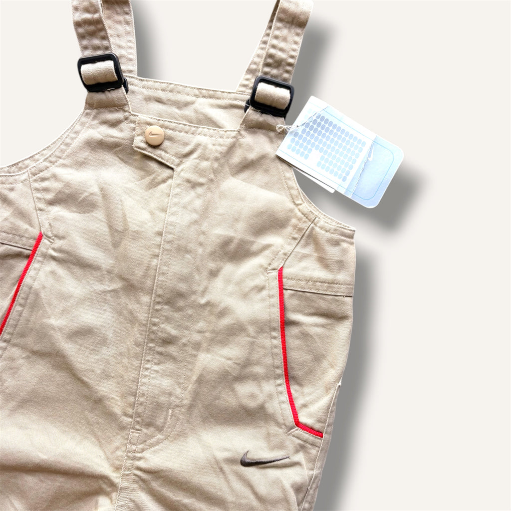 Y2K Nike BNWT Deadstock khaki, Grey & Red Shortalls (1-2T)