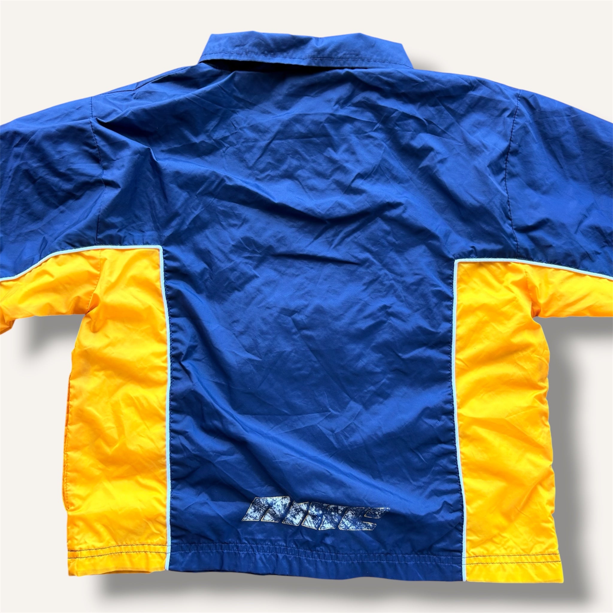 Y2K Nike Navy and Yellow Windbreaker (6)