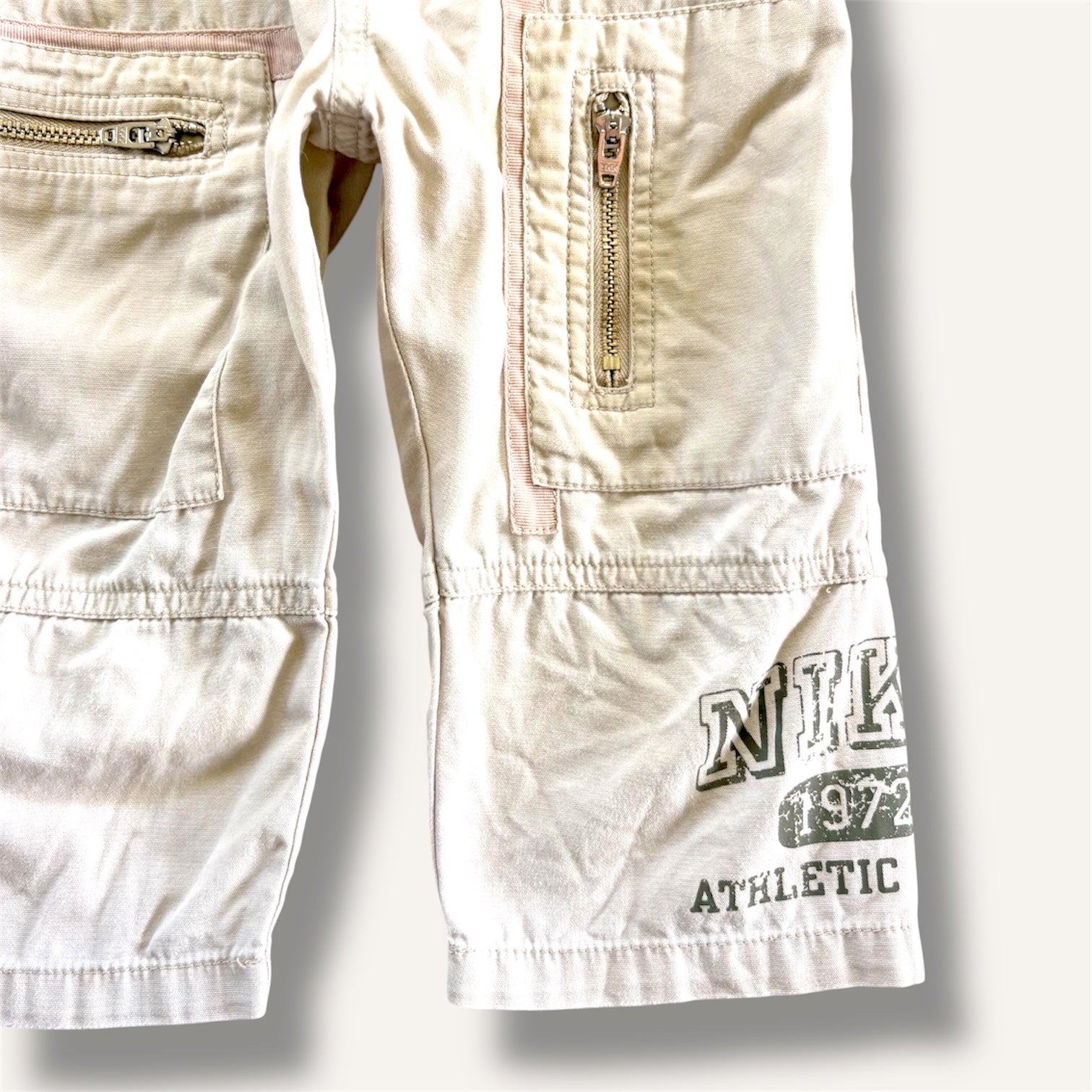 Y2K Beige Nike Cargo Spring Pants (2T)