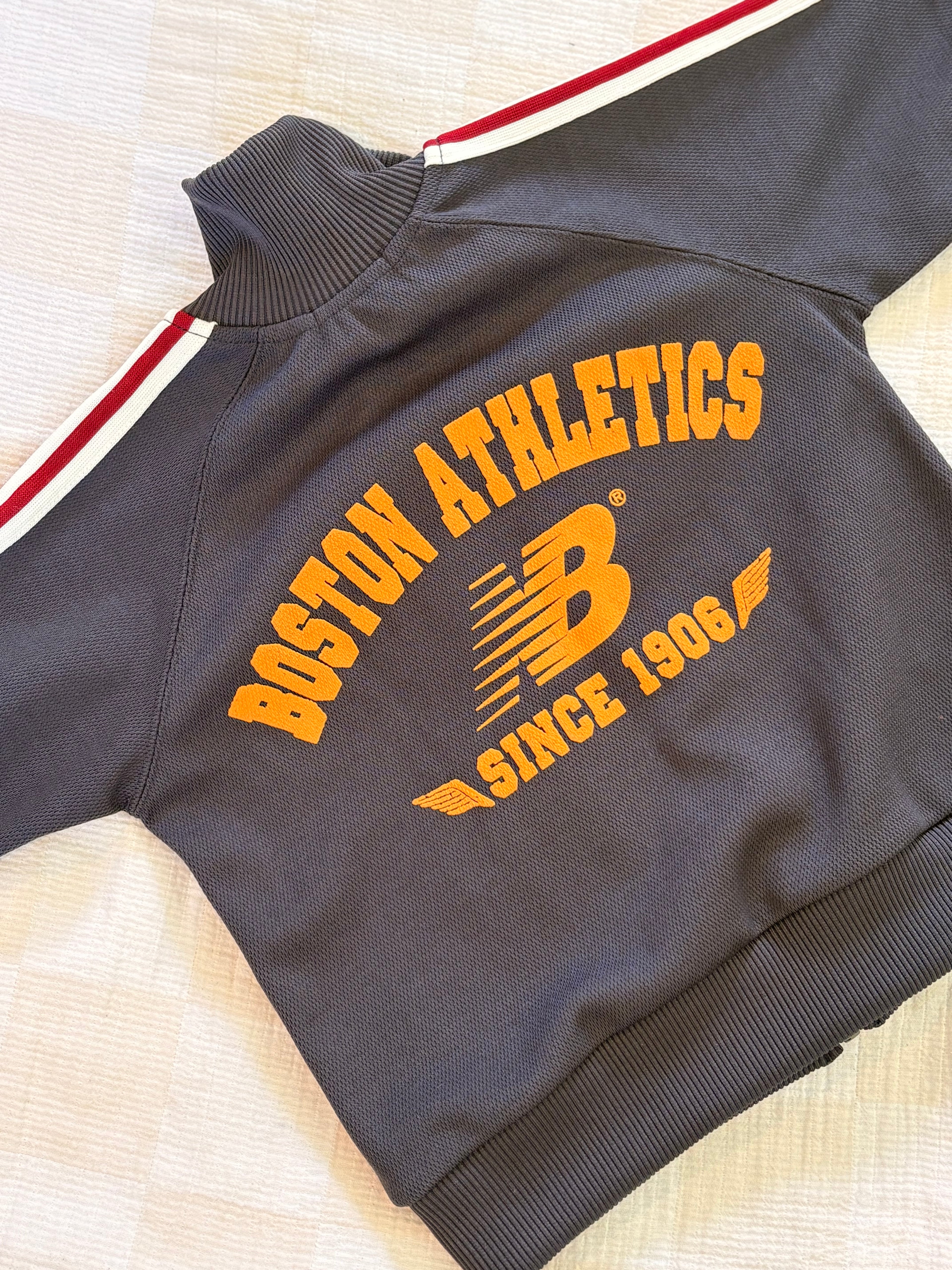 New Balance Charcoal Grey & Burgundy Tracksuit Set (18/24M)