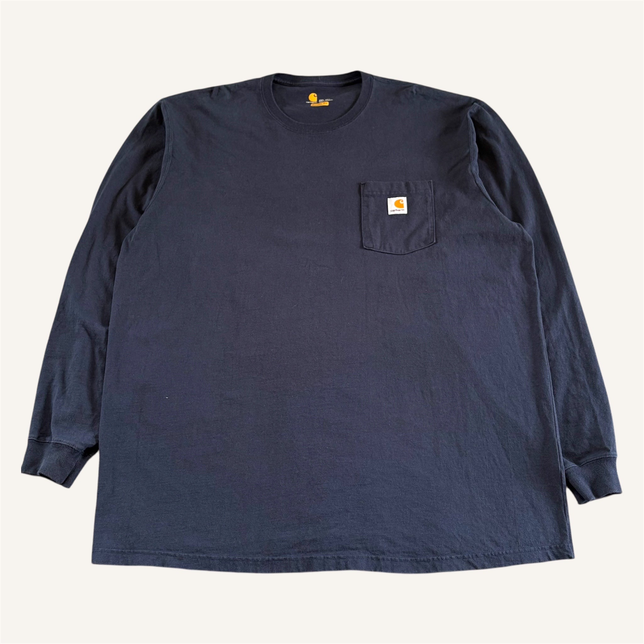 Carhartt Adults Navy Long Sleeve T-shirt (Adults 2XL)