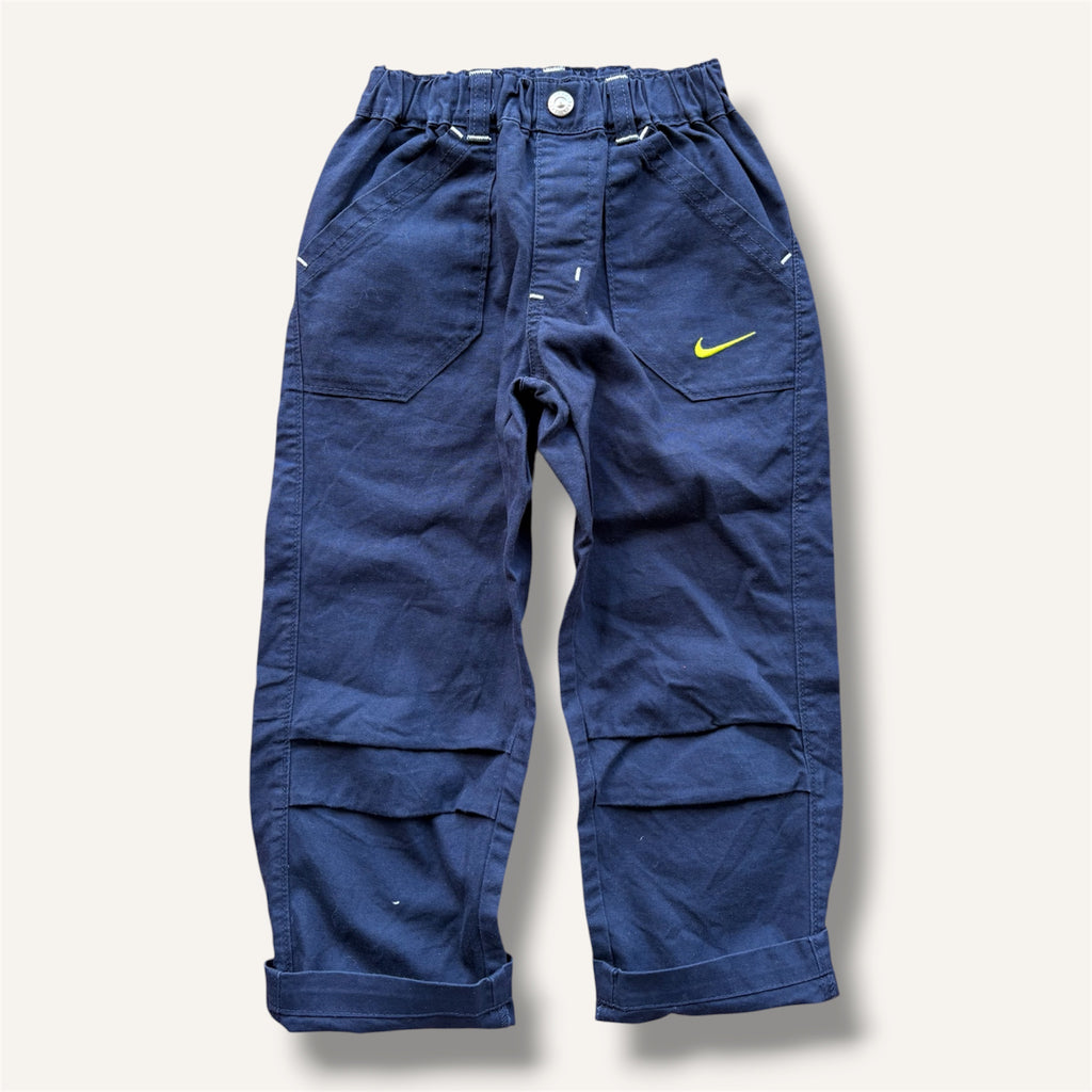 Y2K Nike Navy w Green Tick Pants (4/5)