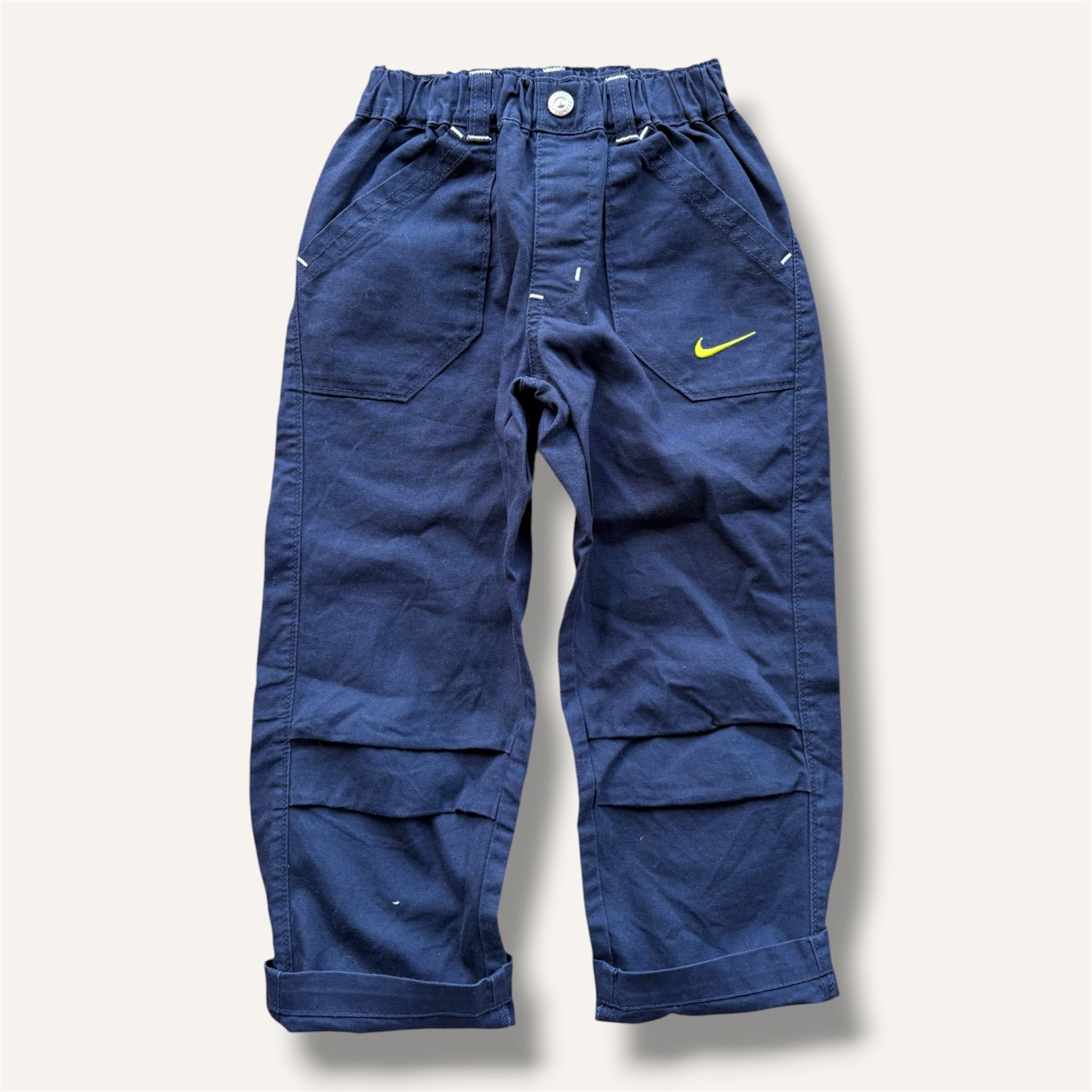 Y2K Nike Navy w Green Tick Pants (4/5)