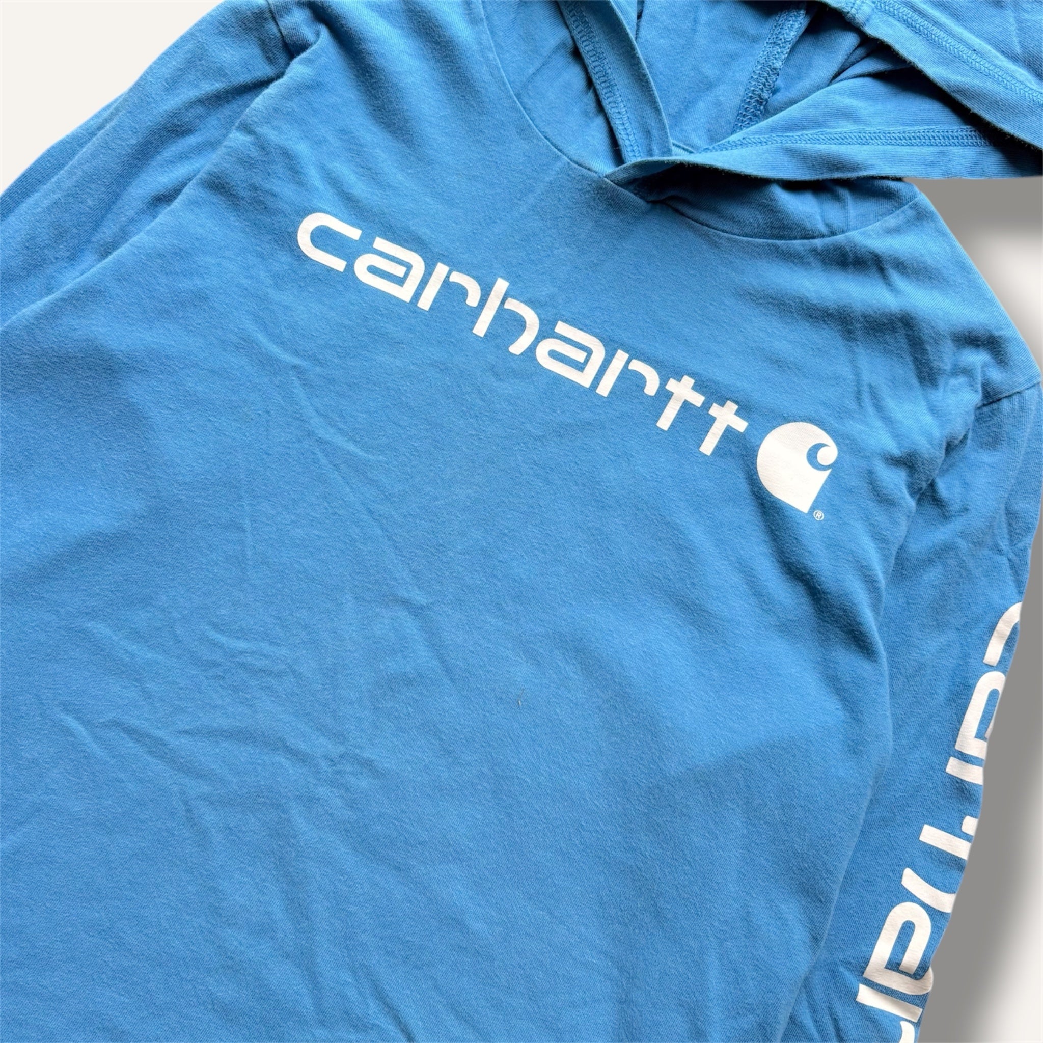 Carhartt Blue Hooded Long Sleeve T-shirt (6)
