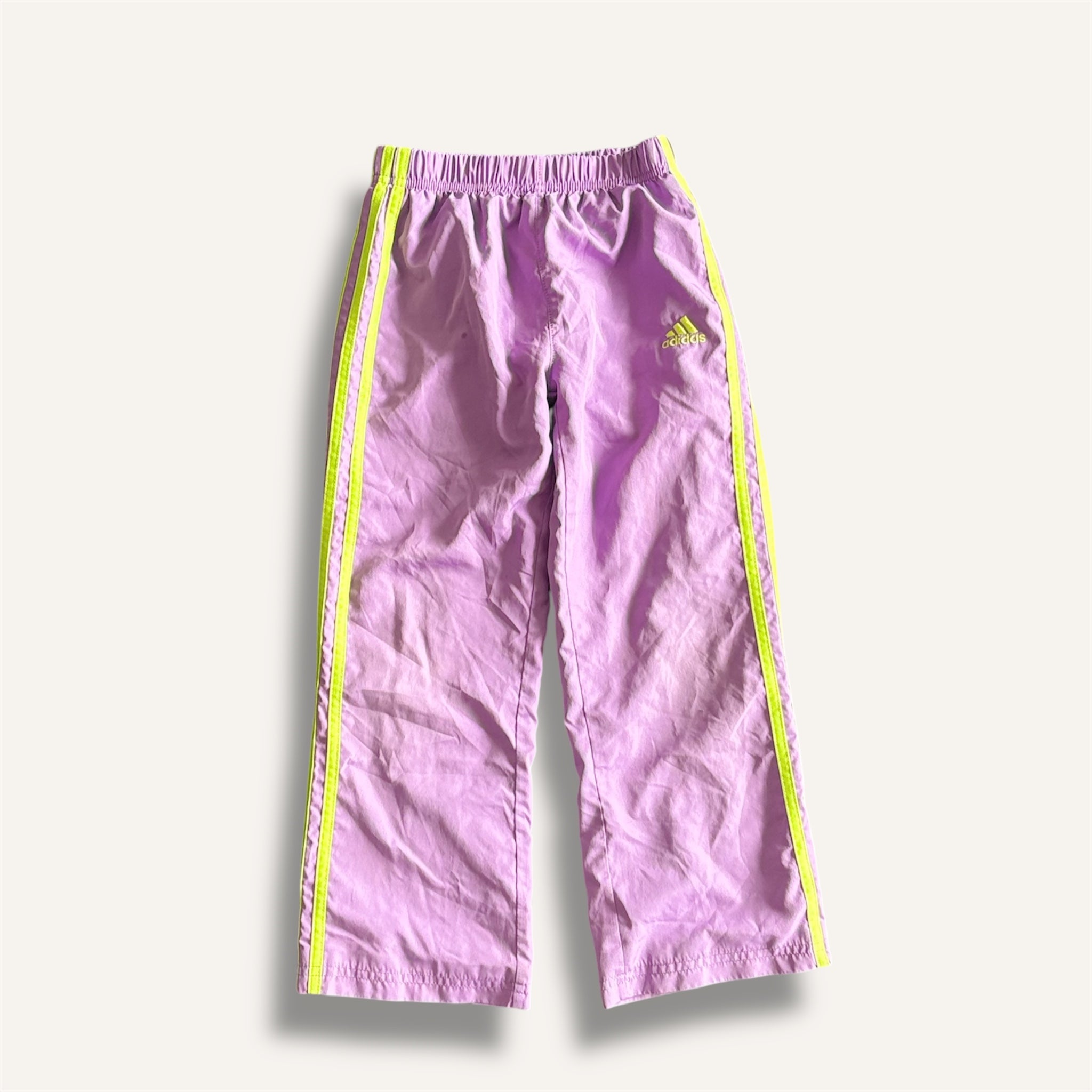 Adidas Fluro Green & Lilac Windbreaker Pants (6)