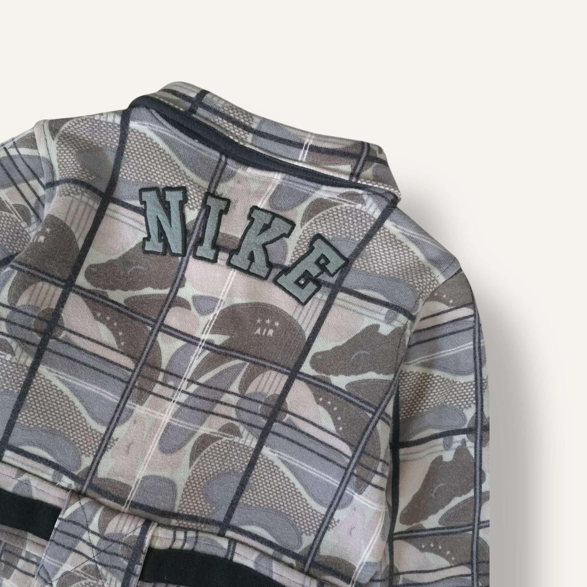 Y2K Nike Grey Toned Plaid Romper (1-2T)