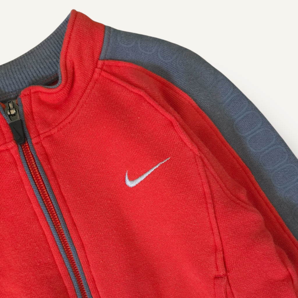 Y2K Nike Red and Grey Track Jacket (1-2T)