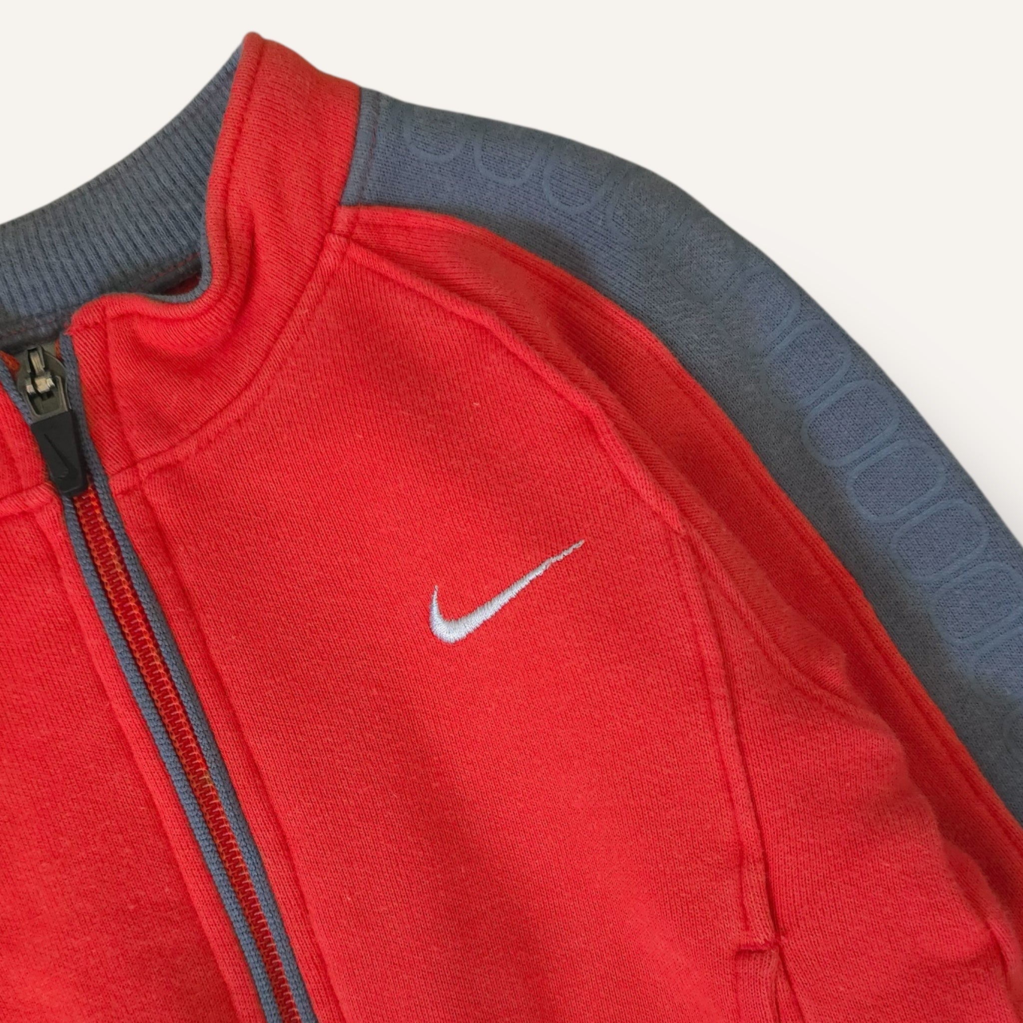 Y2K Nike Red and Grey Track Jacket (1-2T)