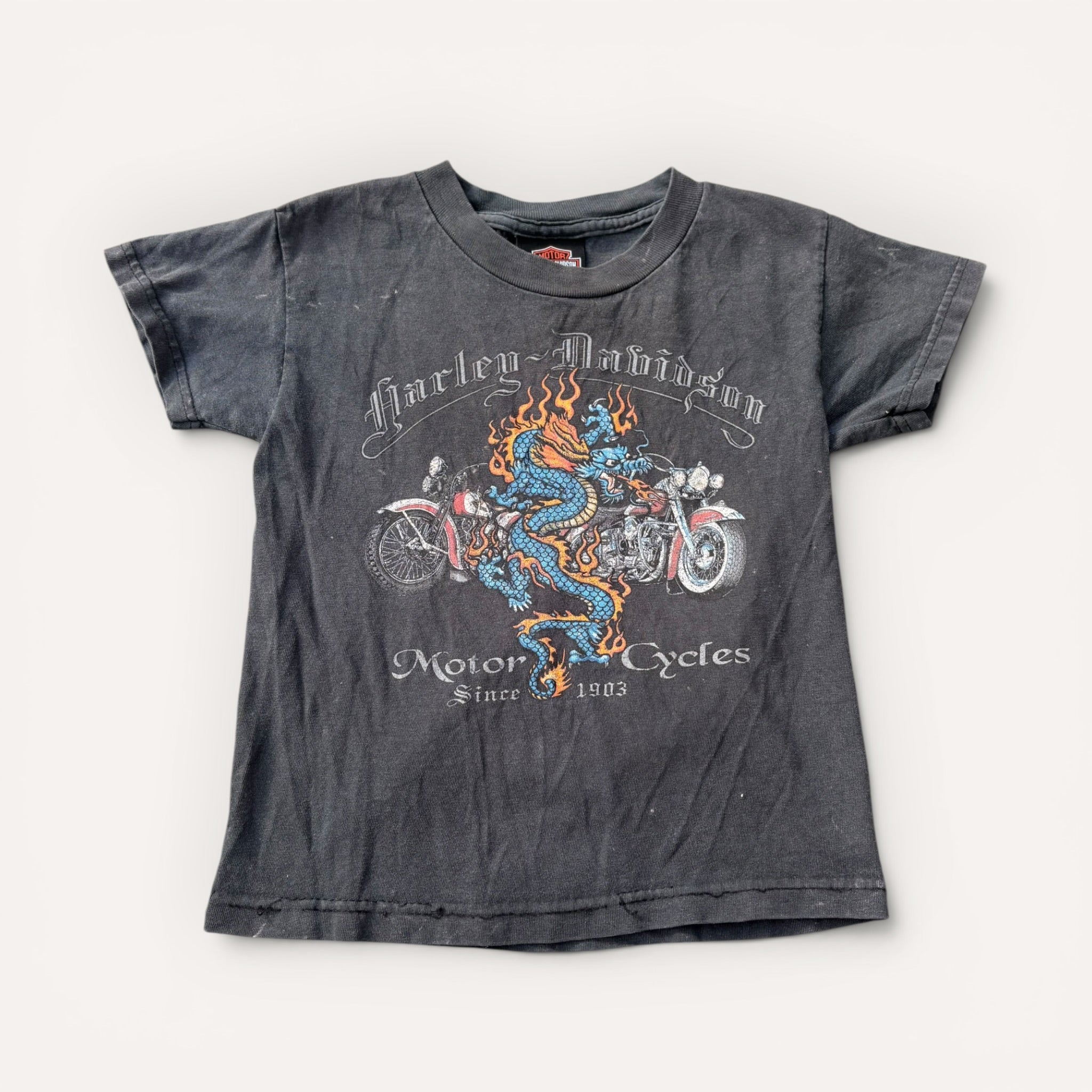 Harley Davidson Dragon & Bike T-shirt (2-4)