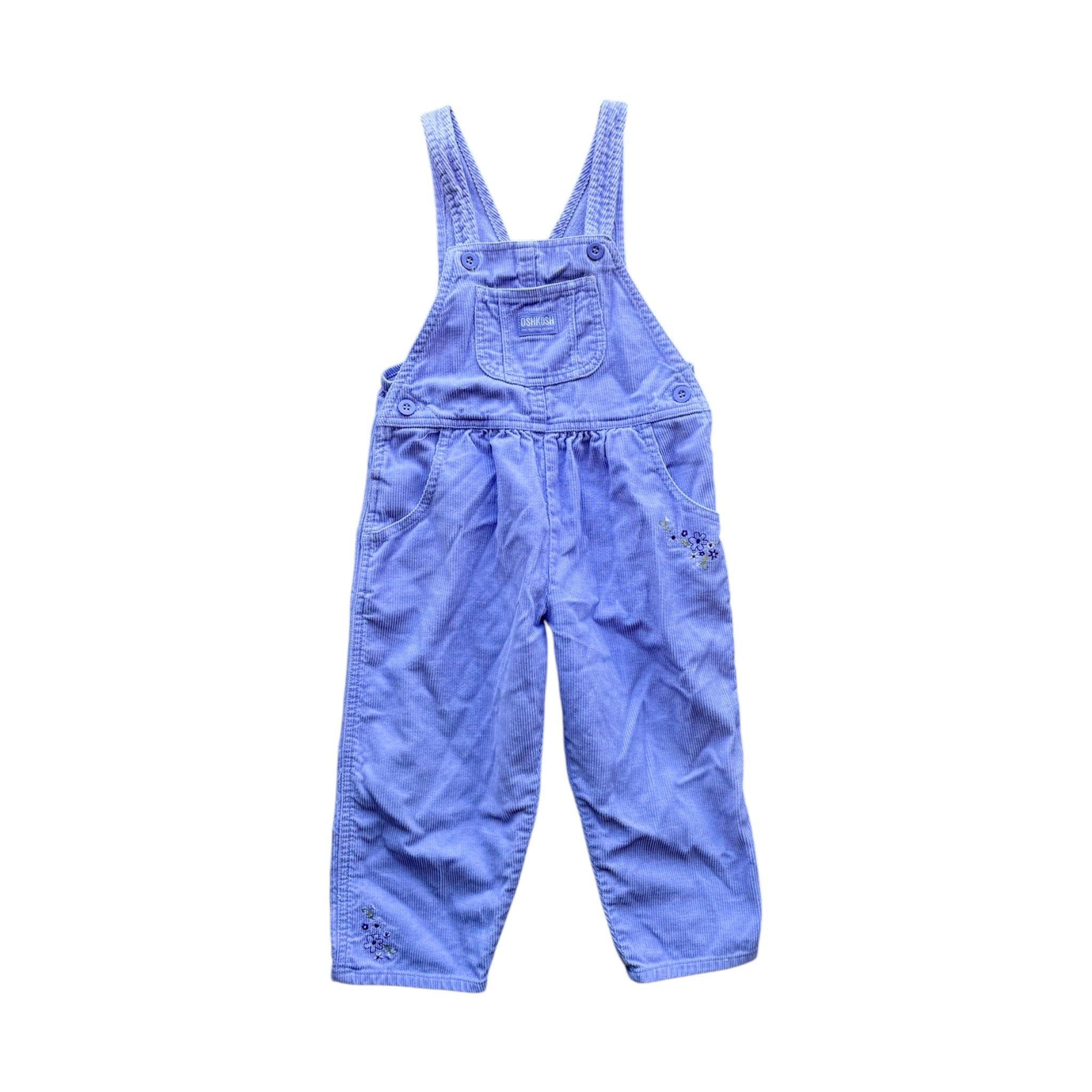 Lilac Corduroy Oshkosh Overalls (4T)