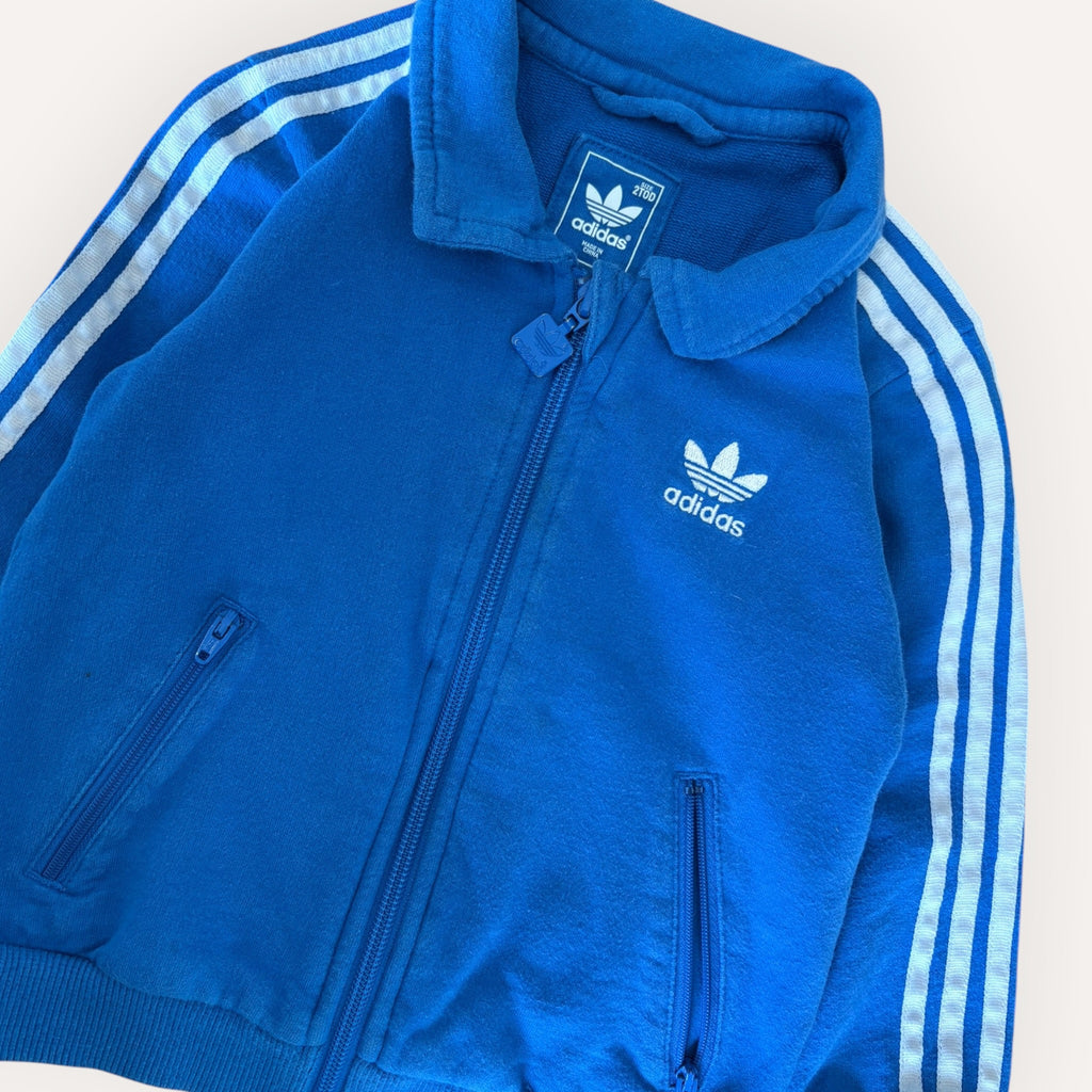Blue Cotton Adidas Zip-up Jacket (2T)