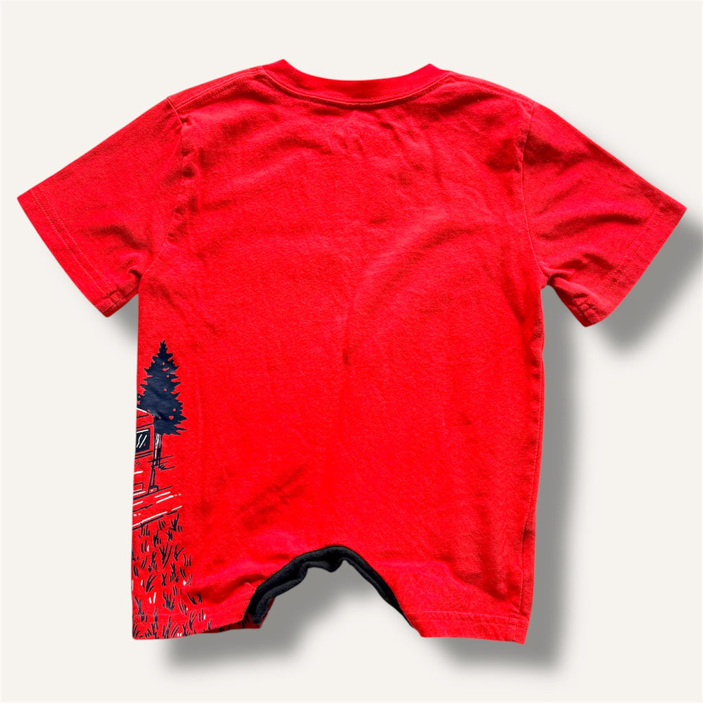 Carhartt Red Truck Reckless Romper (6/12M)