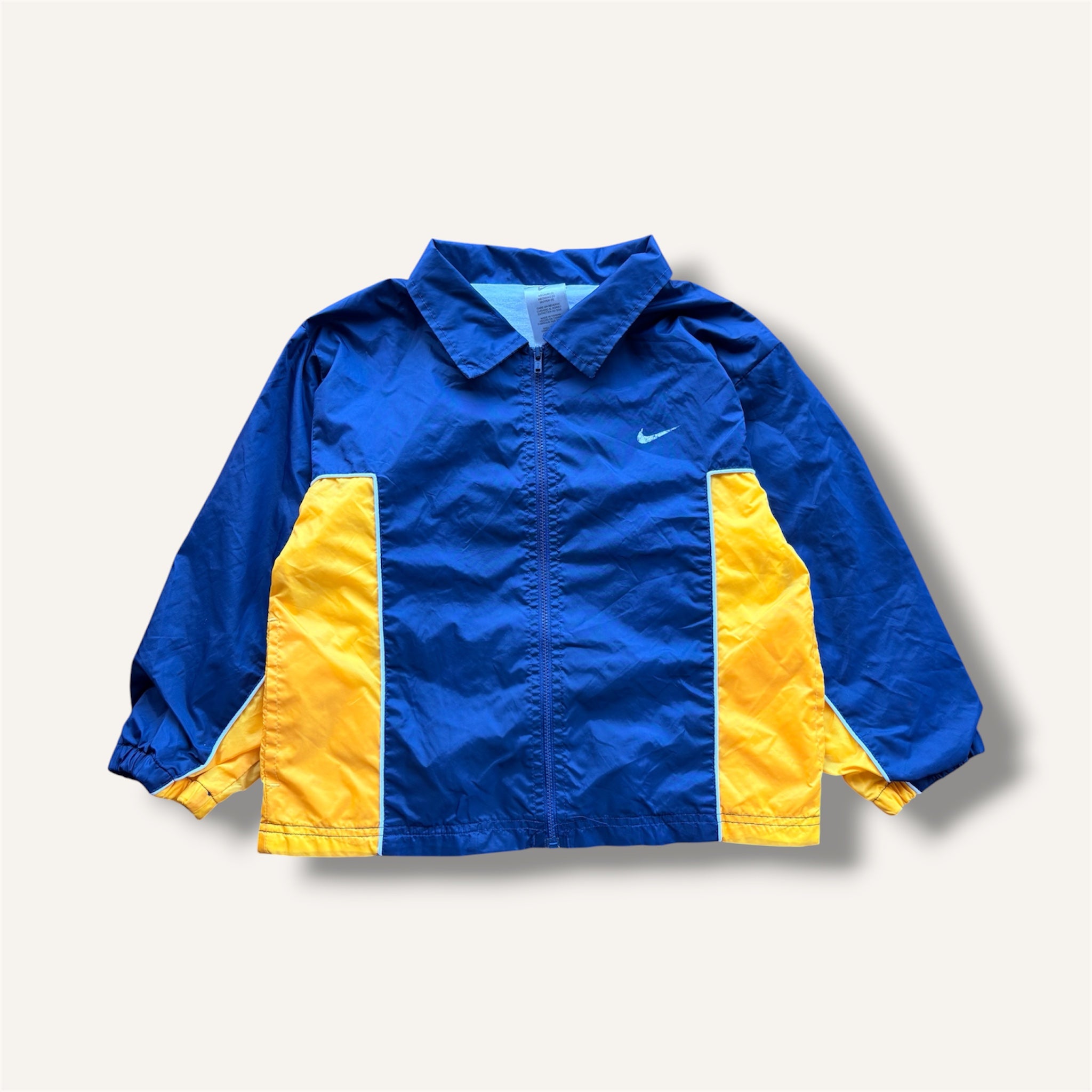 Y2K Nike Navy and Yellow Windbreaker (6)