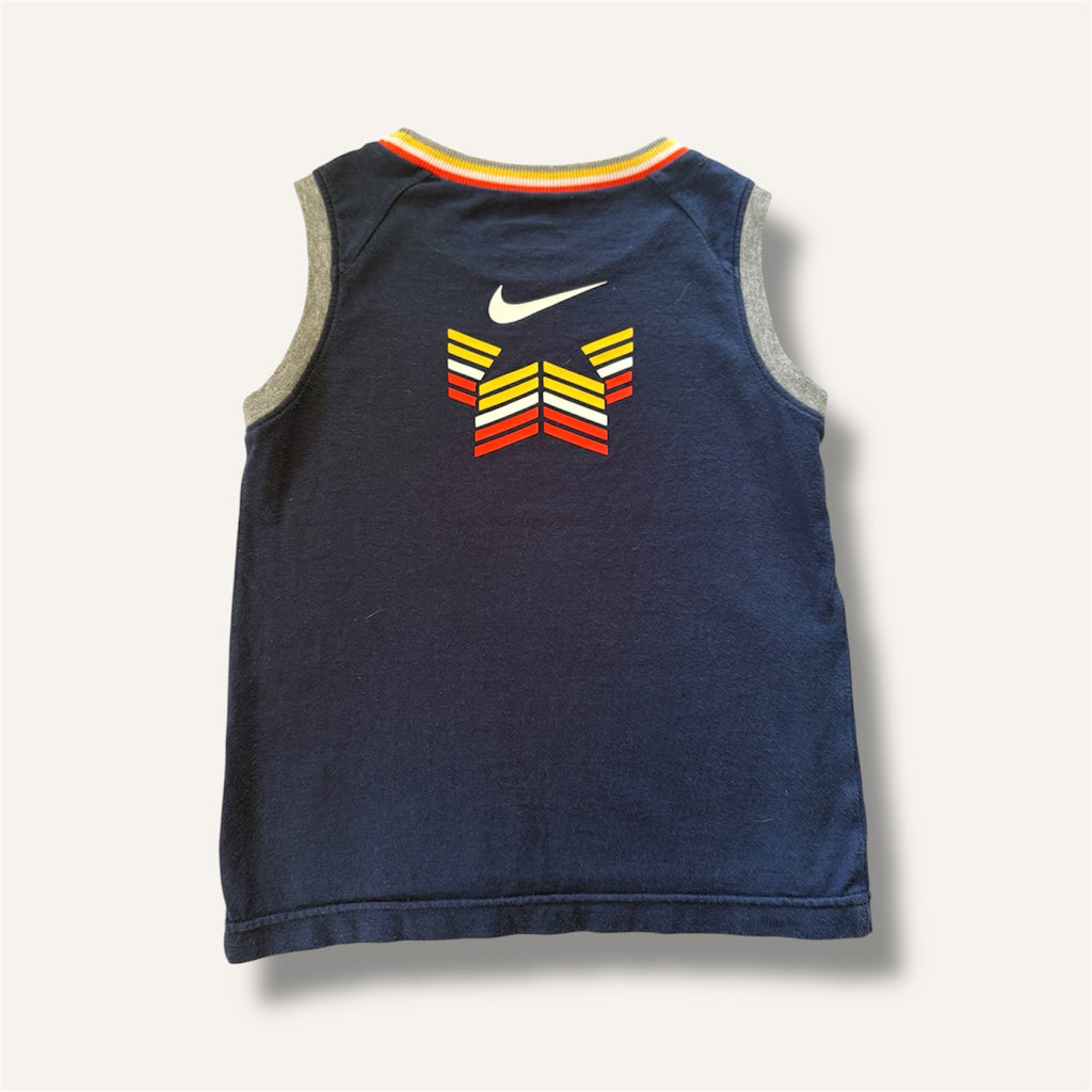 Y2K Navy Nike Graphic Muscle Tank (3-4T)