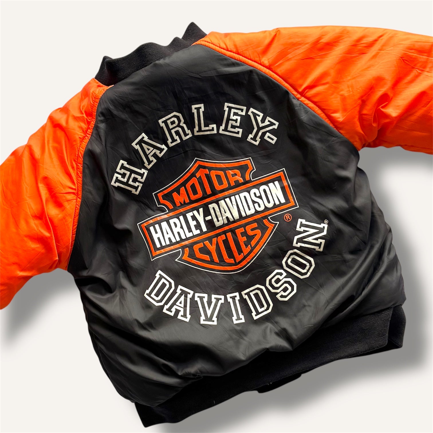 Harley Davidson  Double sided Leather Bomber and Puffer style Jacket (5/6)