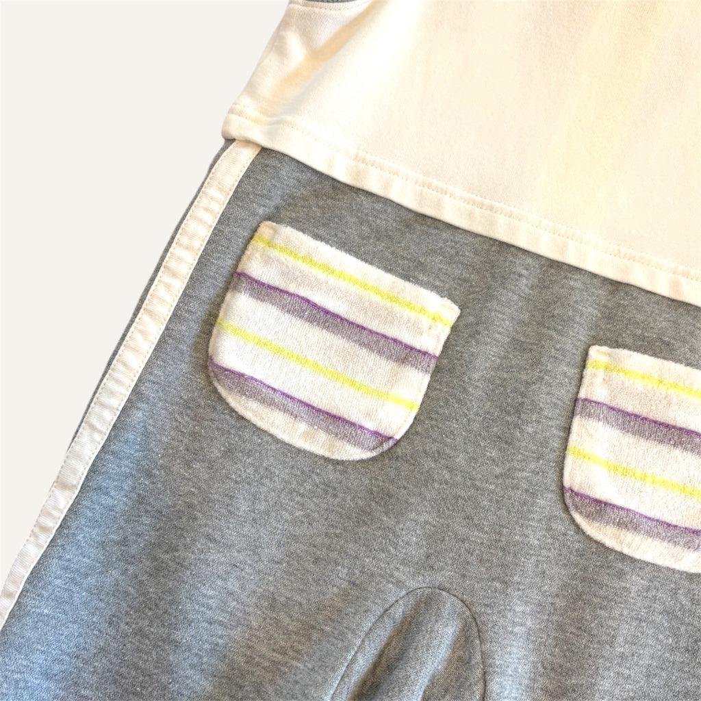 Y2K White Grey and Lilac Nike Romper (12/18M)