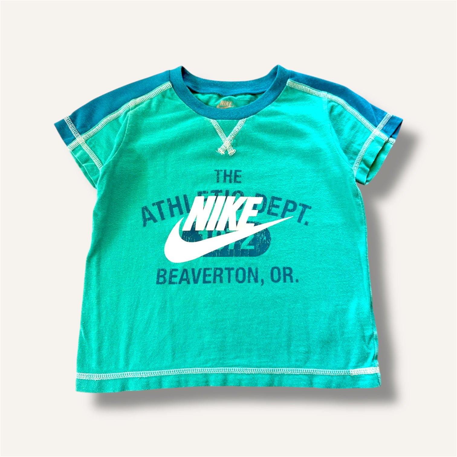 Y2K Teal Nike Graphic Tee (12/18M)