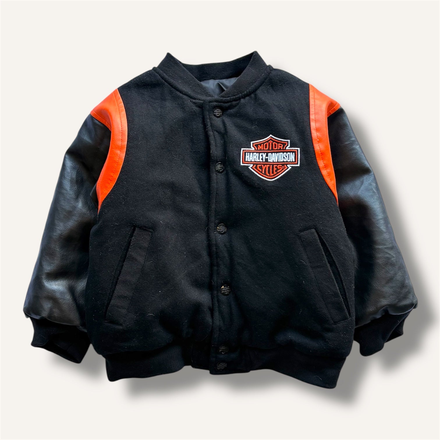 Harley Davidson  Double sided Leather Bomber and Puffer style Jacket (5/6)