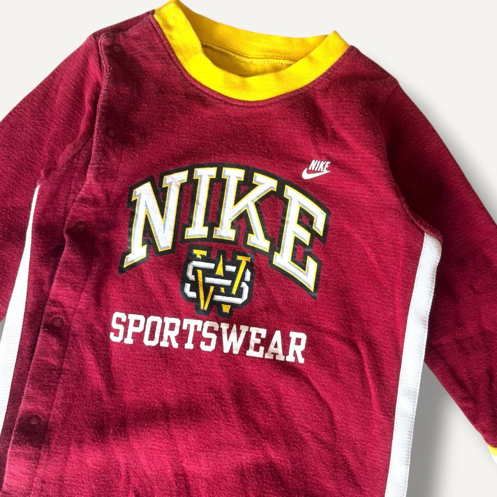 Y2K Nike Burgundy Washington State Football Romper (12/18M)